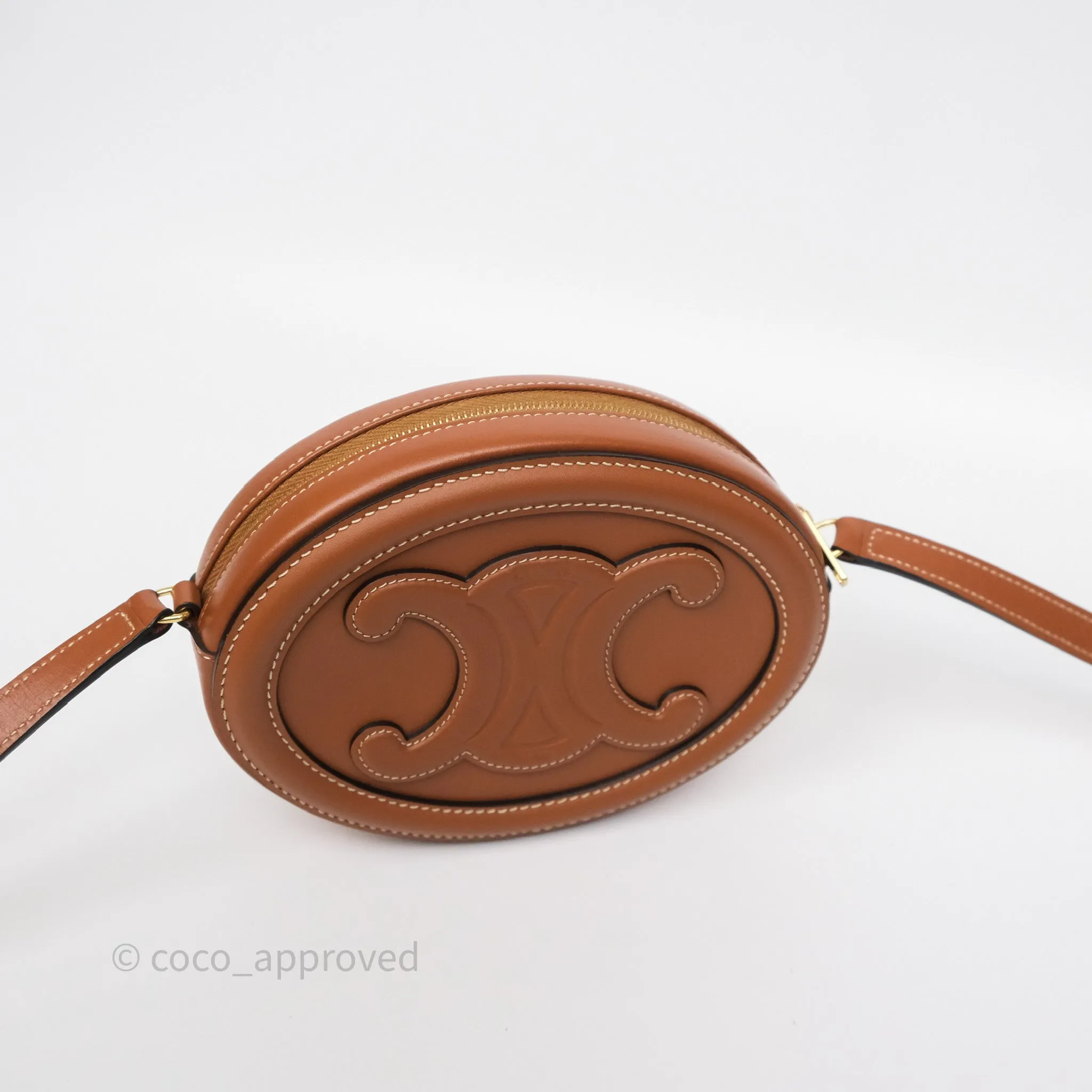 Celine Oval Bag Cuir Triophe Tan Calfskin