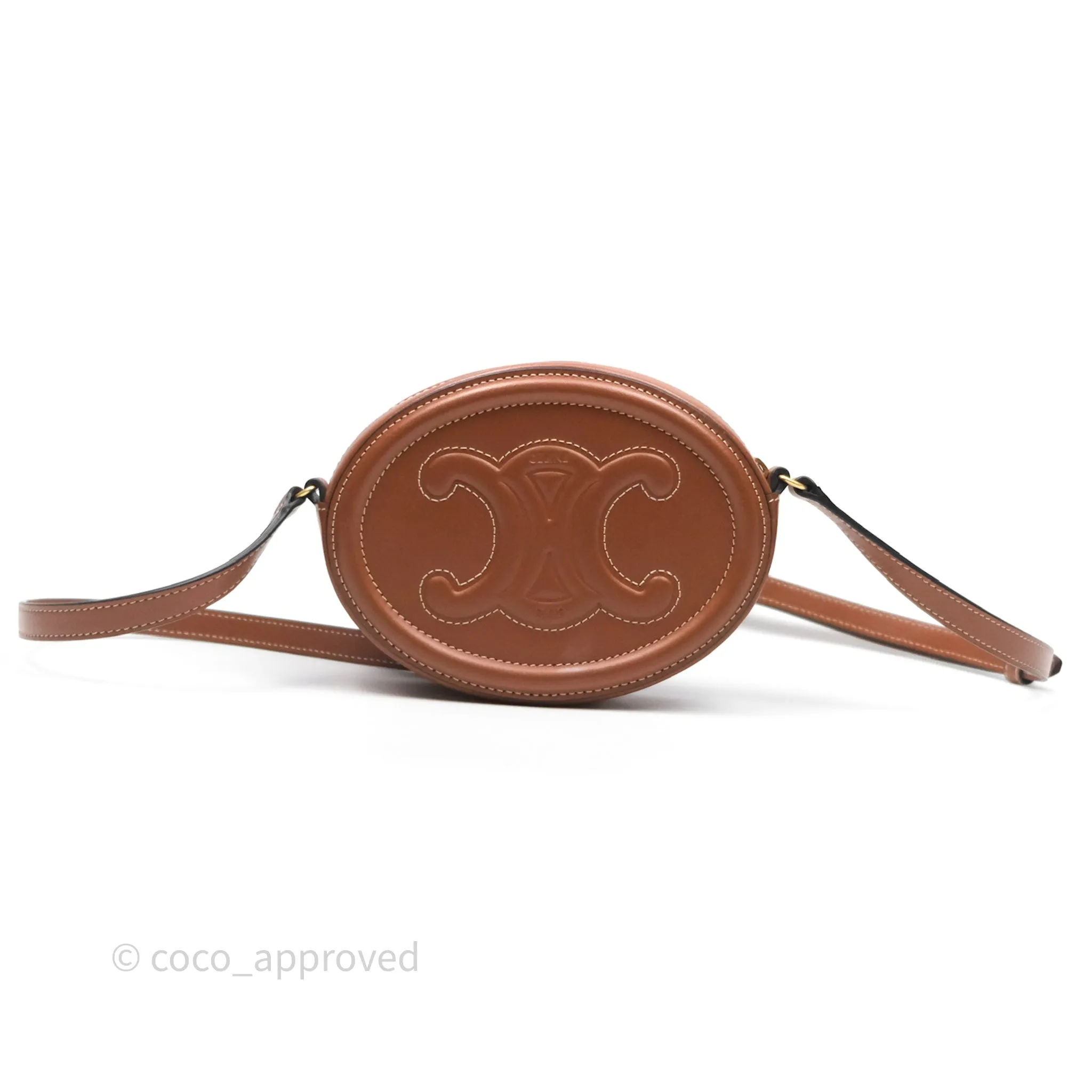 Celine Oval Bag Cuir Triophe Tan Calfskin