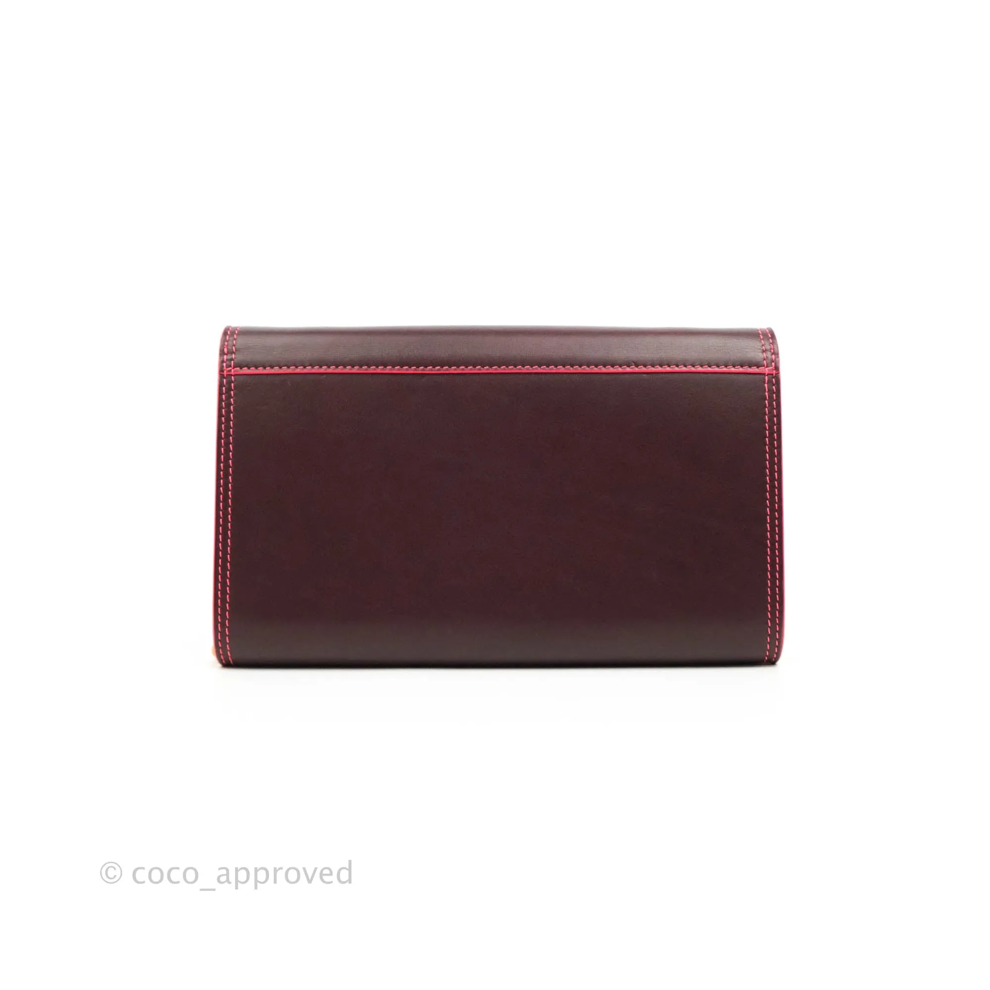 Celine Pocket Envelope Wallet on Chain Maroon