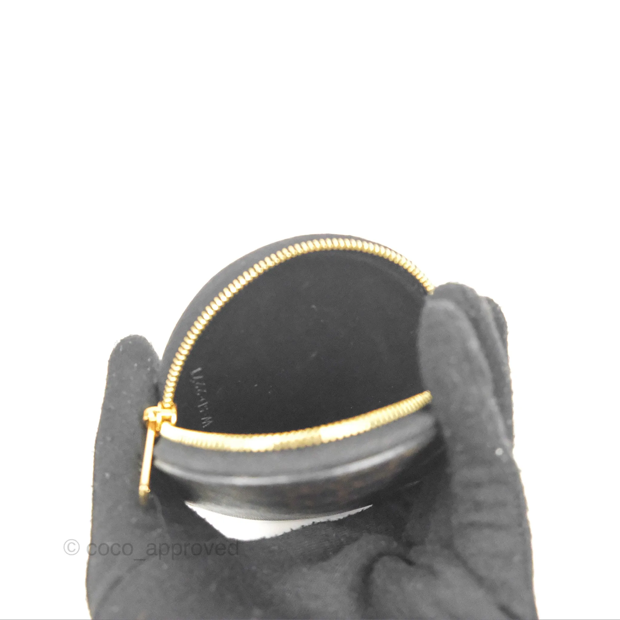 Celine Round Zip Coin Purse Triomphe Canvas