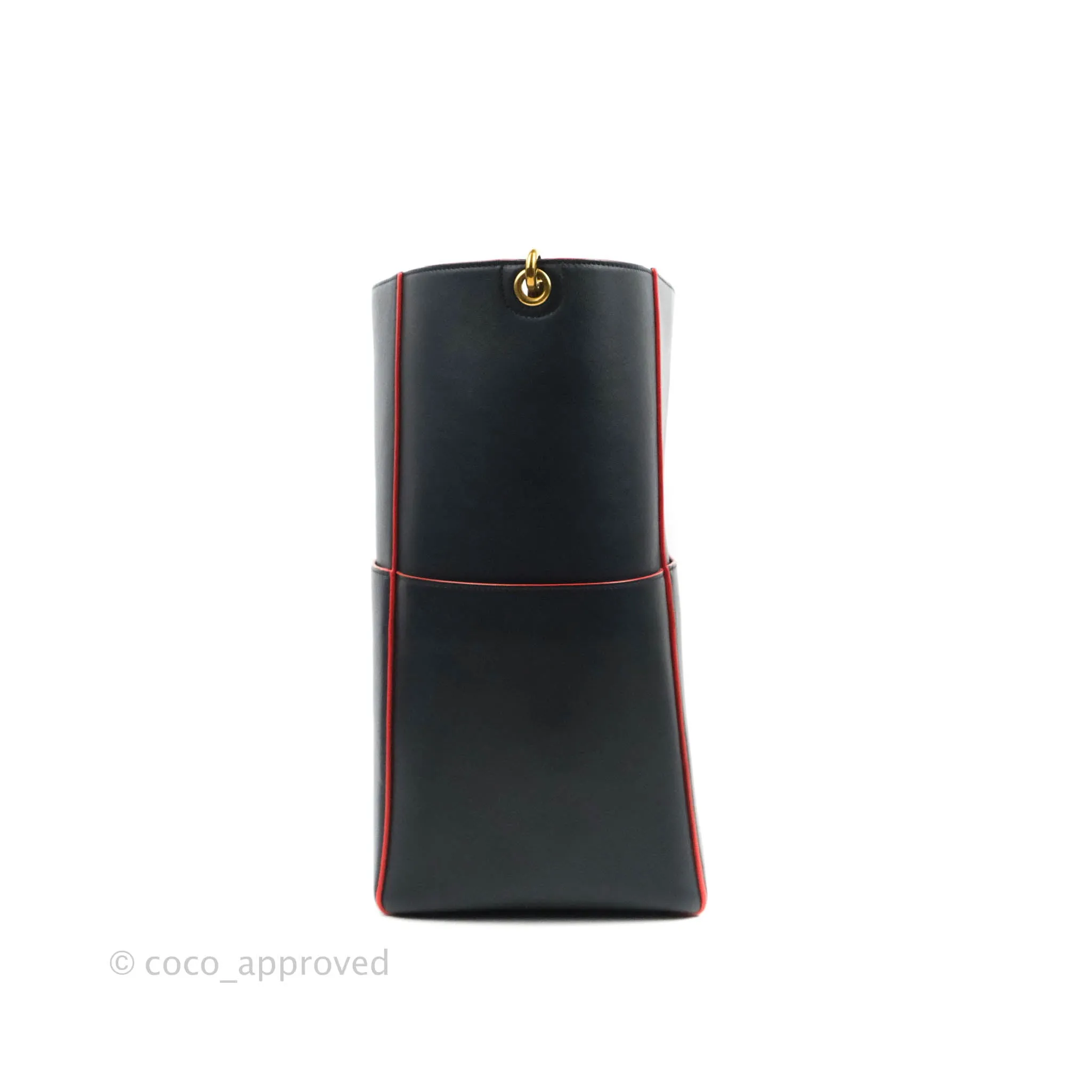 Celine Sangle Bucket Bag Navy Calfskin