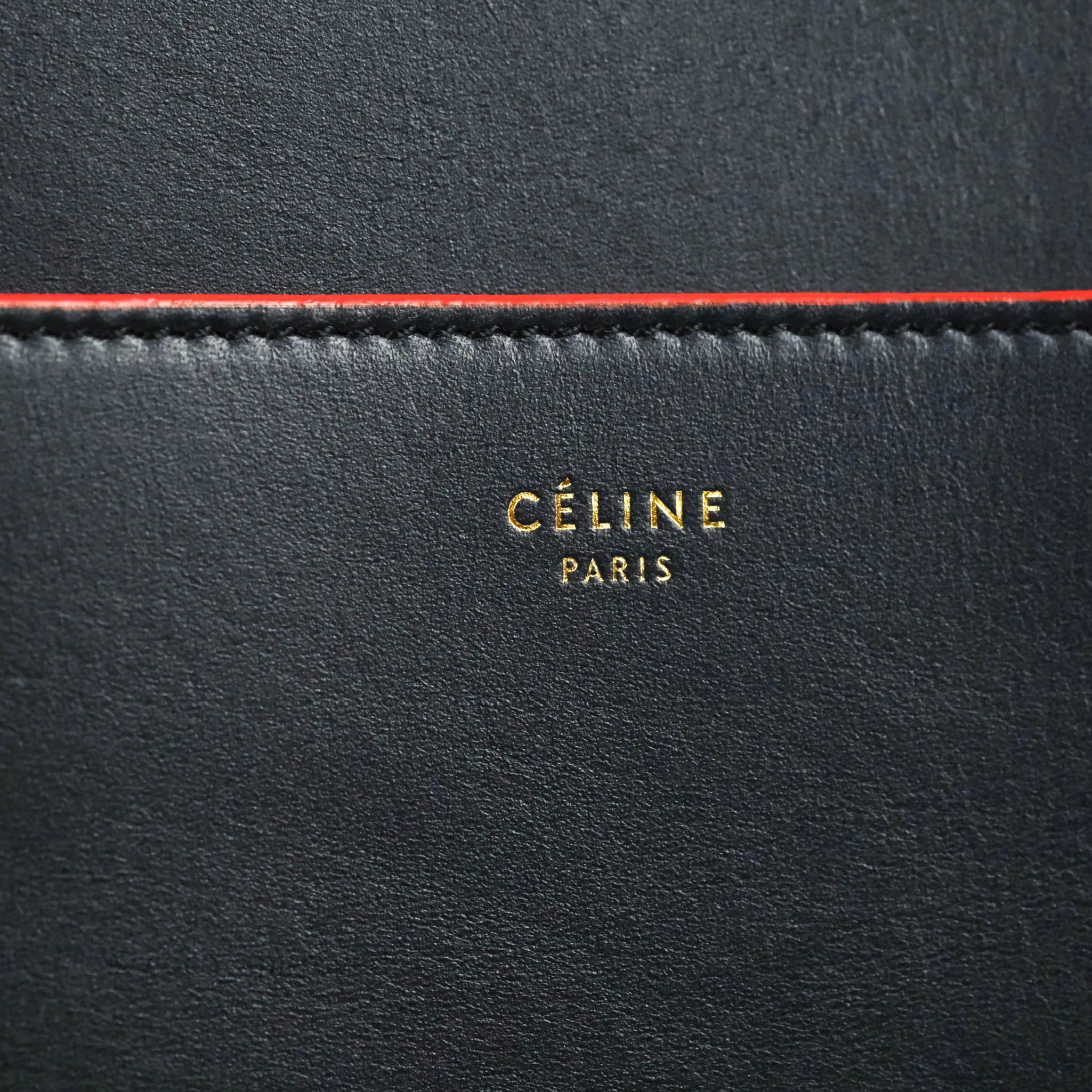 Celine Sangle Bucket Bag Navy Calfskin