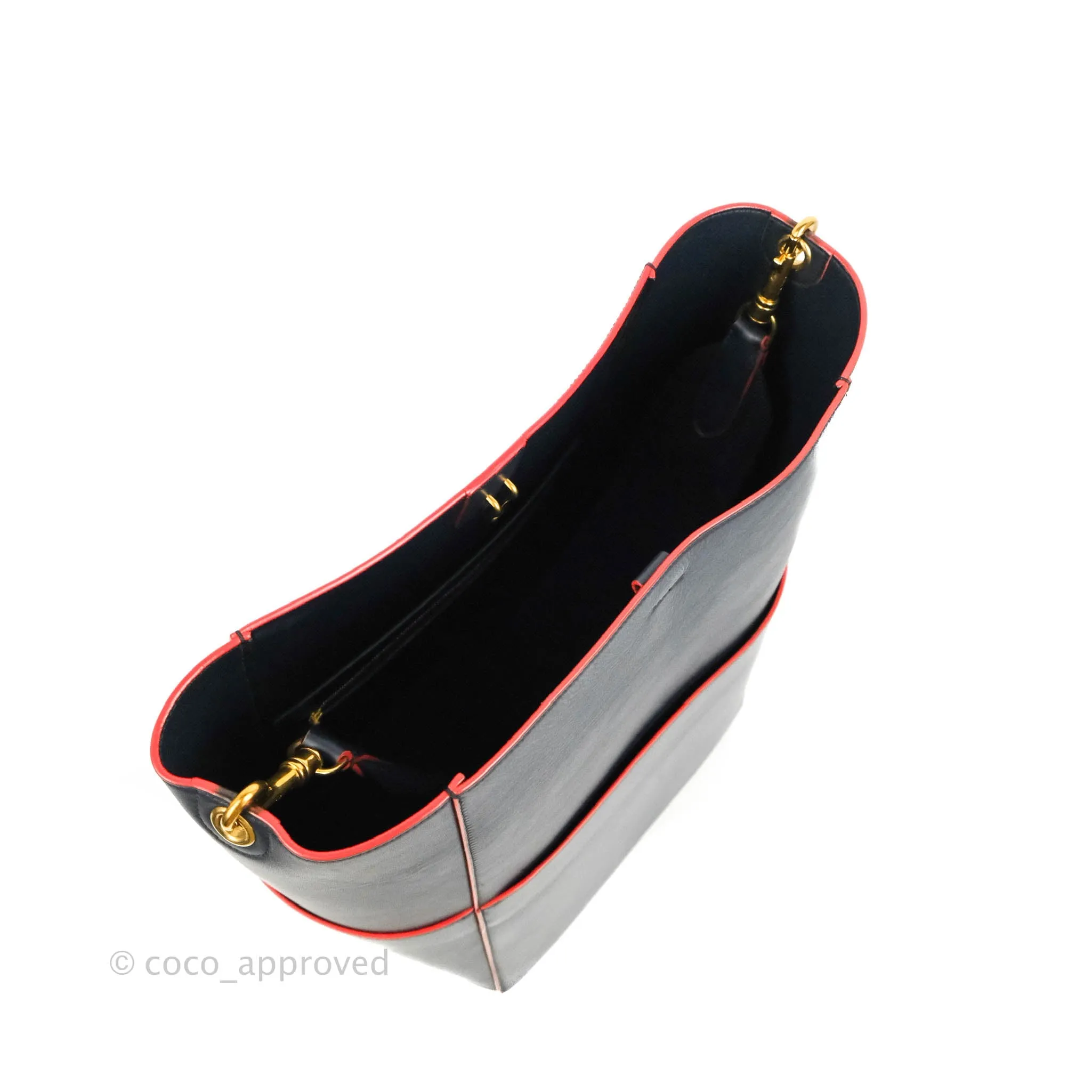 Celine Sangle Bucket Bag Navy Calfskin