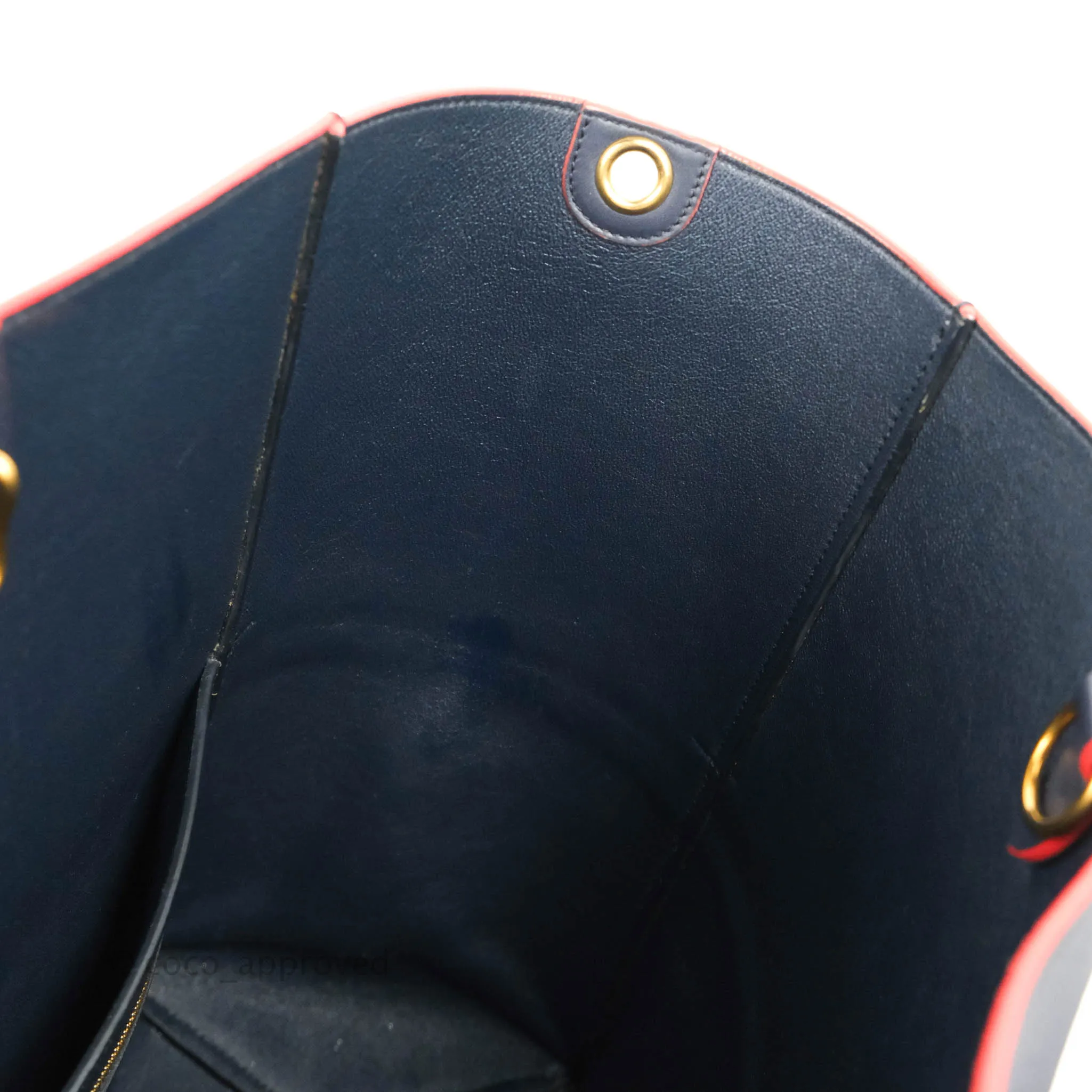 Celine Sangle Bucket Bag Navy Calfskin