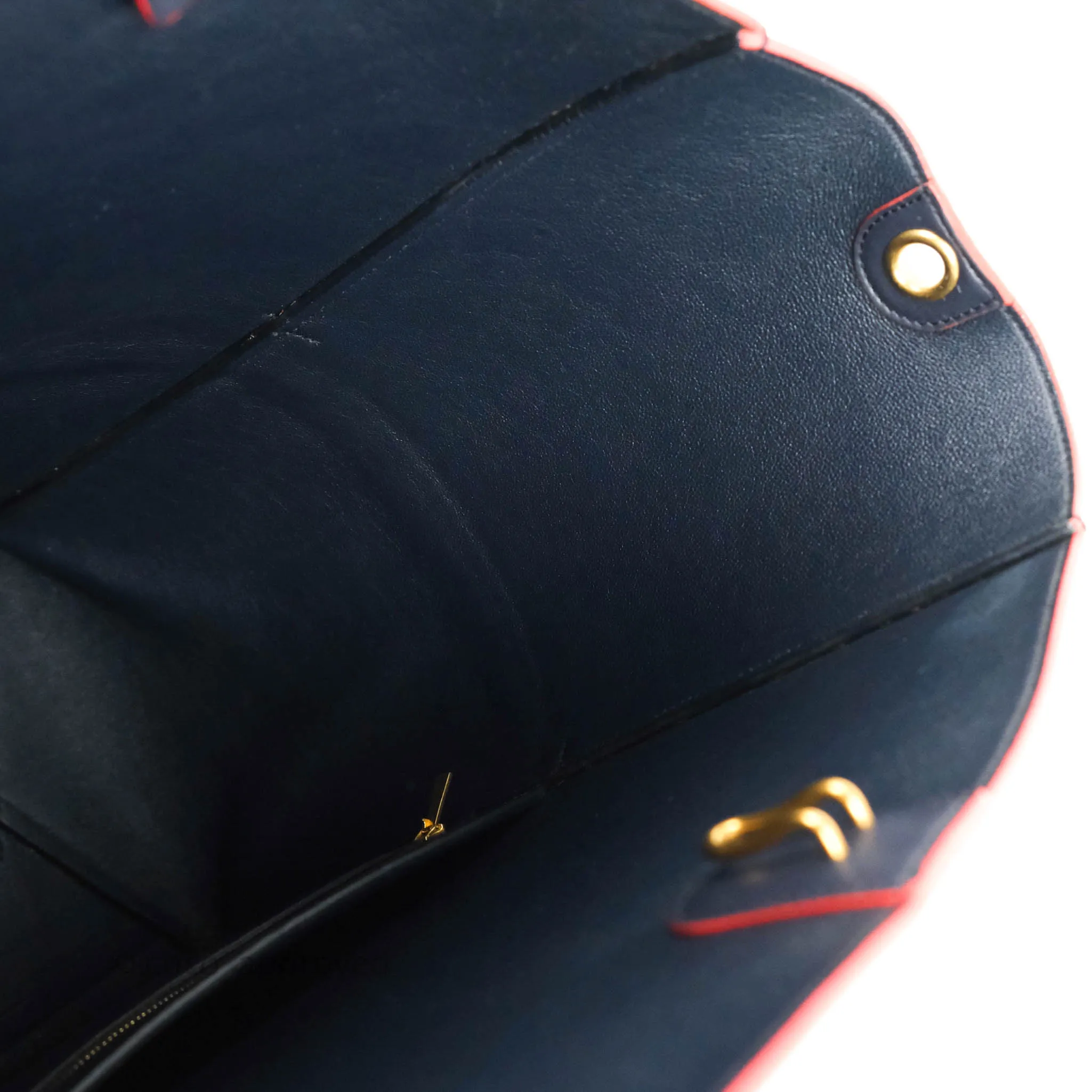 Celine Sangle Bucket Bag Navy Calfskin