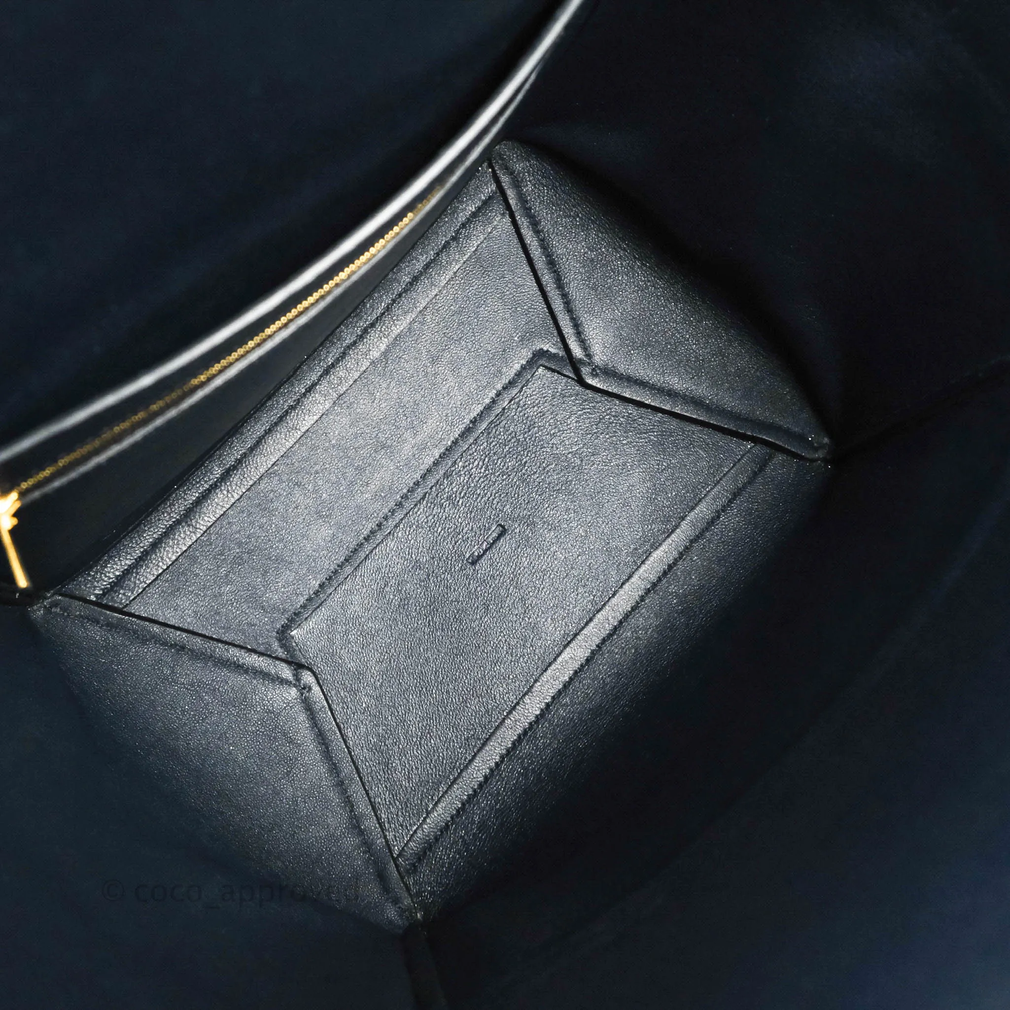 Celine Sangle Bucket Bag Navy Calfskin