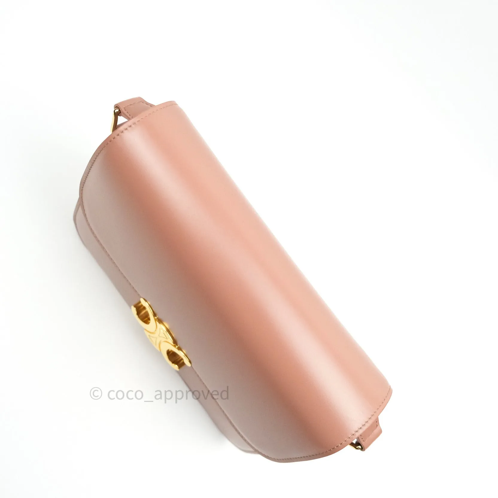 Celine Shiny Calfskin Medium Triomphe Antique Rose
