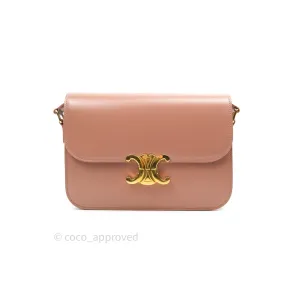 Celine Shiny Calfskin Medium Triomphe Antique Rose