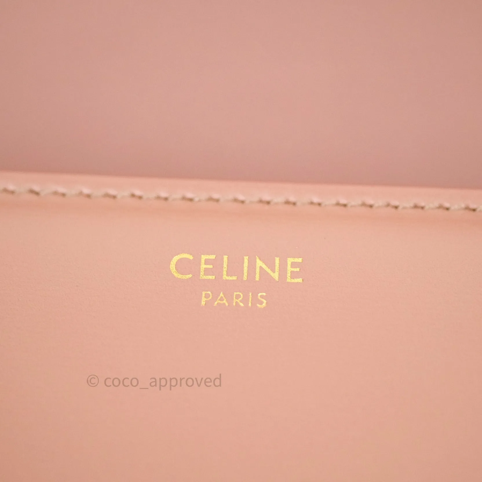 Celine Shiny Calfskin Medium Triomphe Antique Rose
