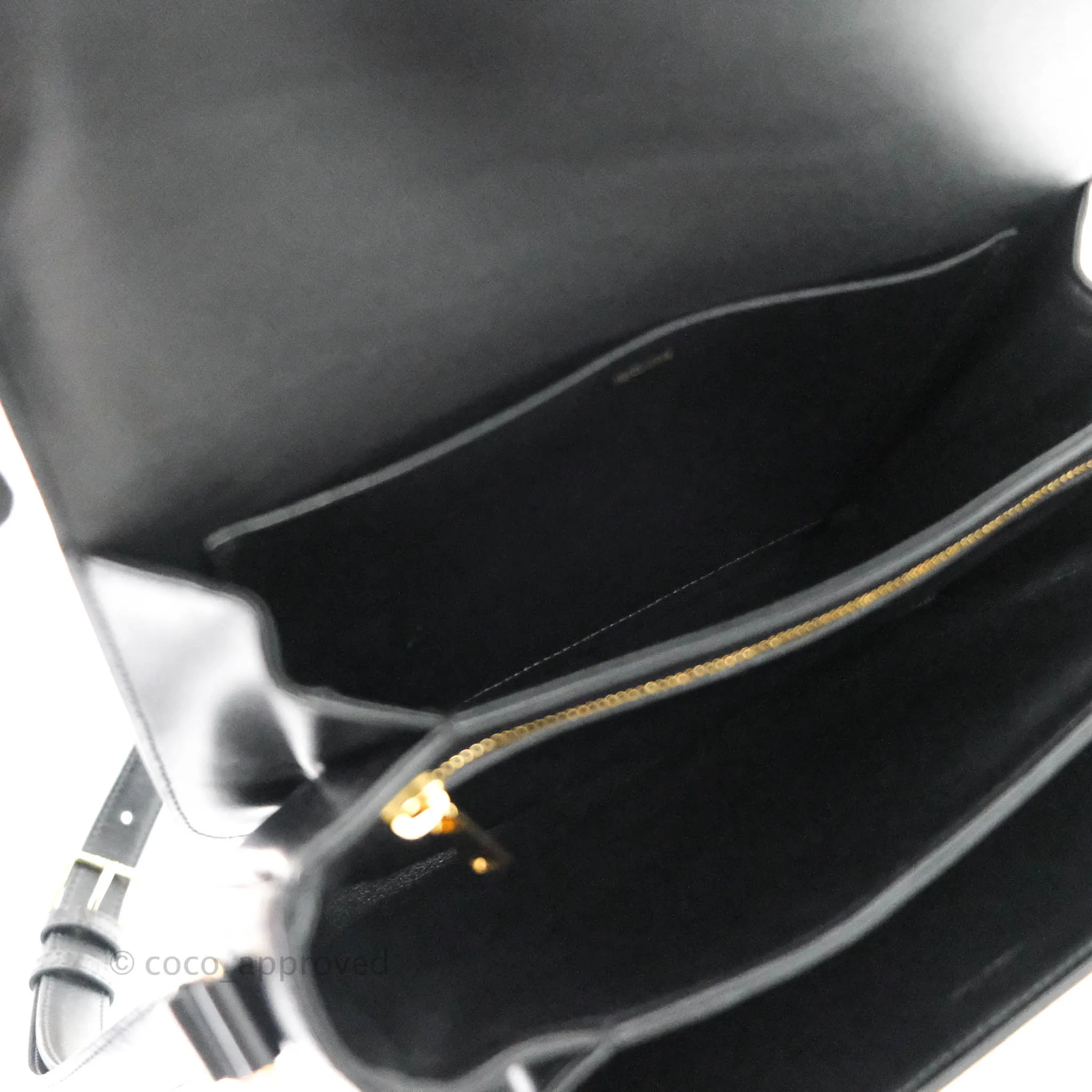 Celine Shiny Calfskin Medium Triomphe Black