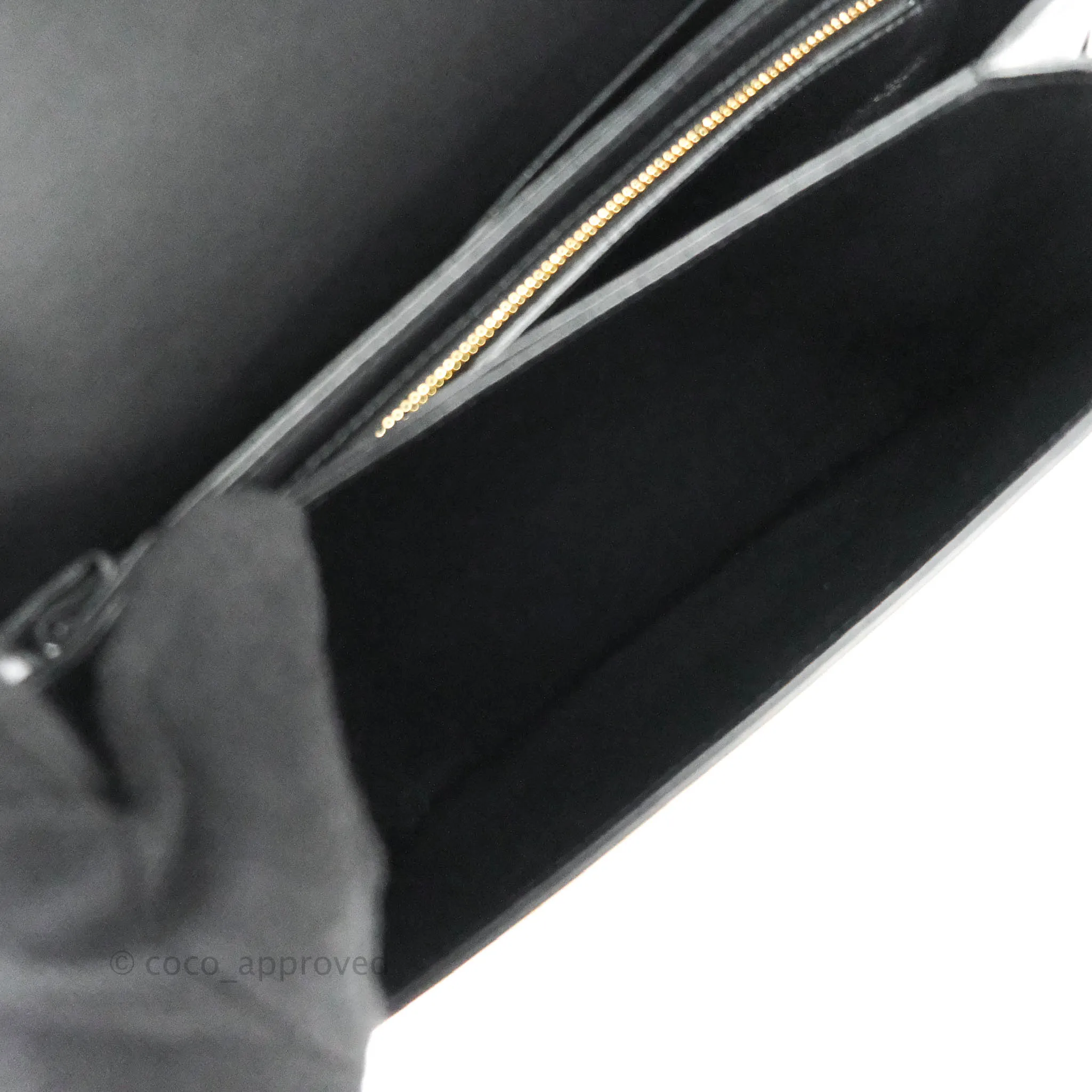 Celine Shiny Calfskin Medium Triomphe Black