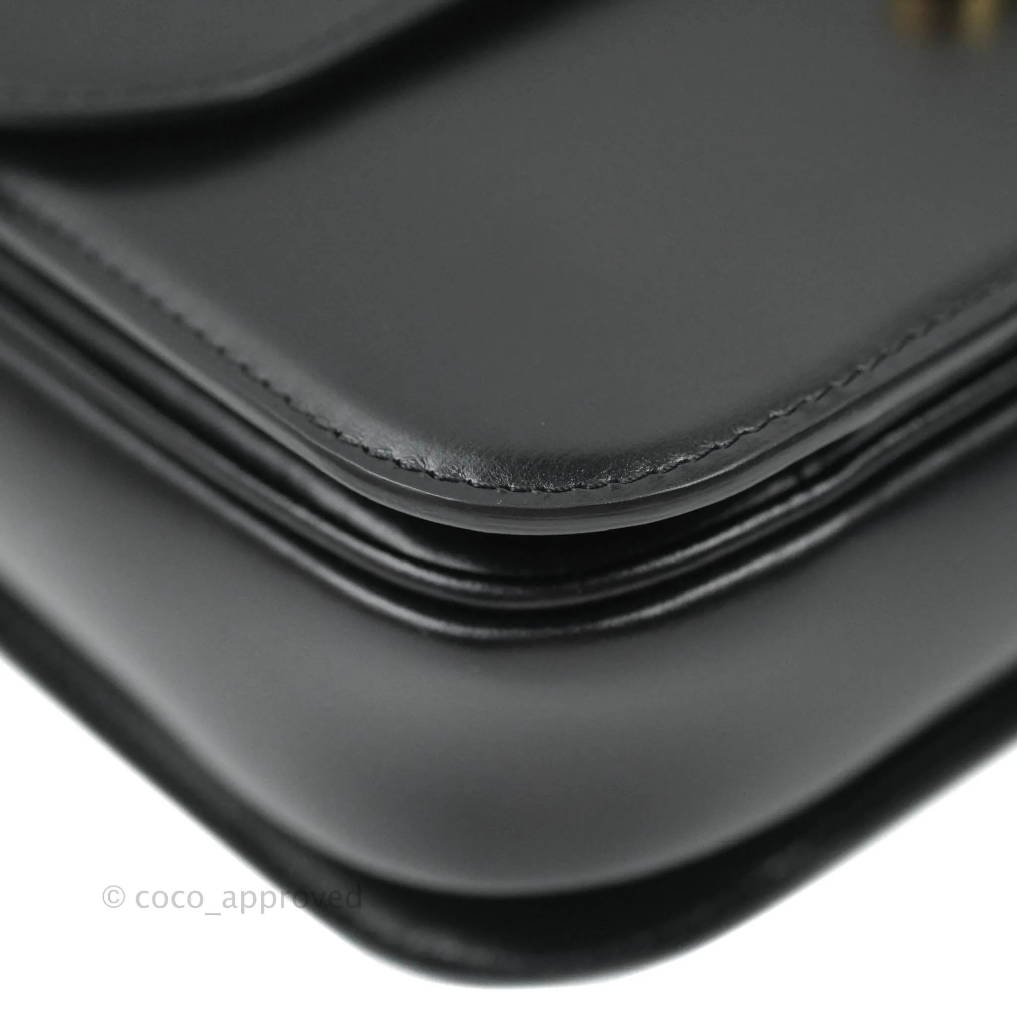Celine Shiny Calfskin Medium Triomphe Black