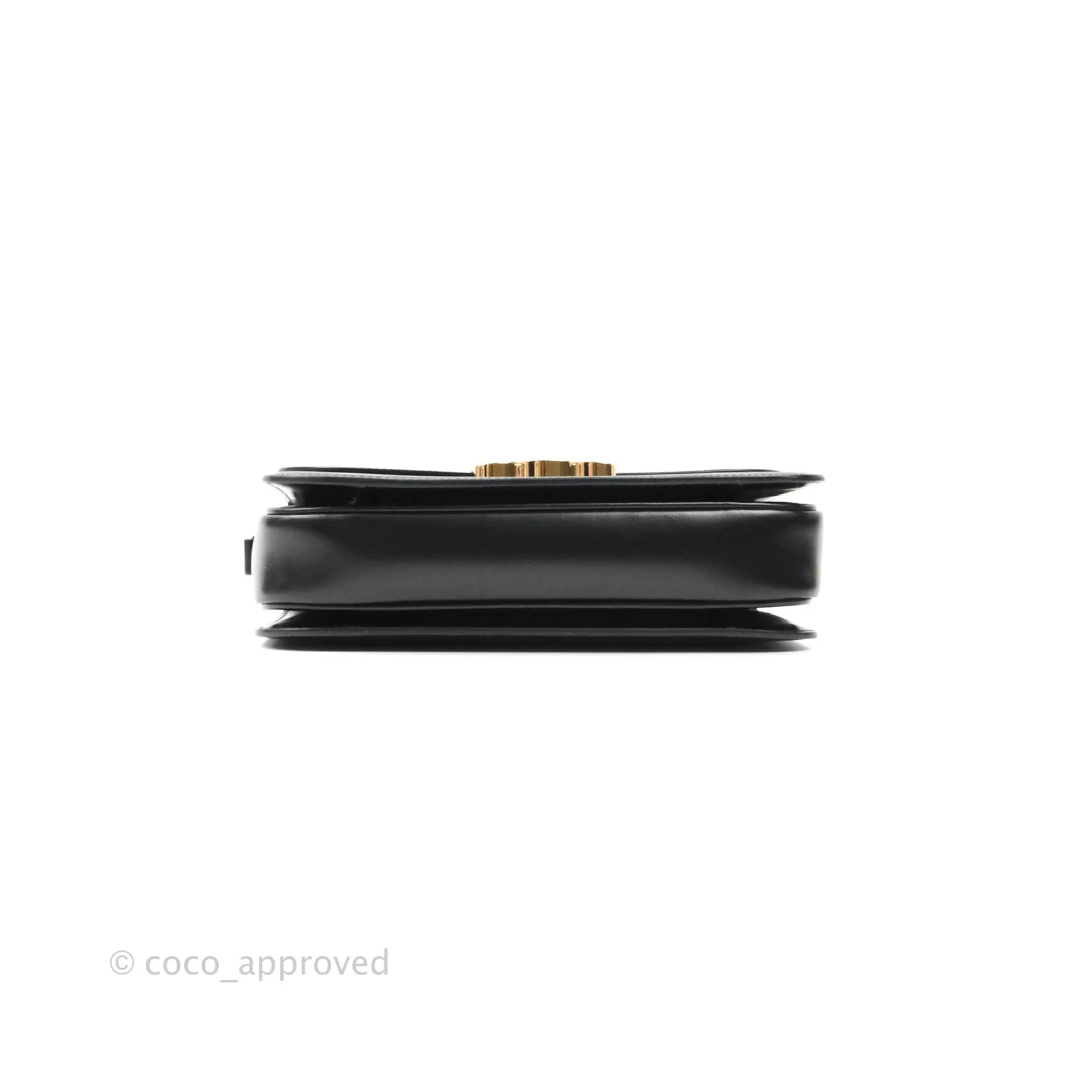 Celine Shiny Calfskin Medium Triomphe Black