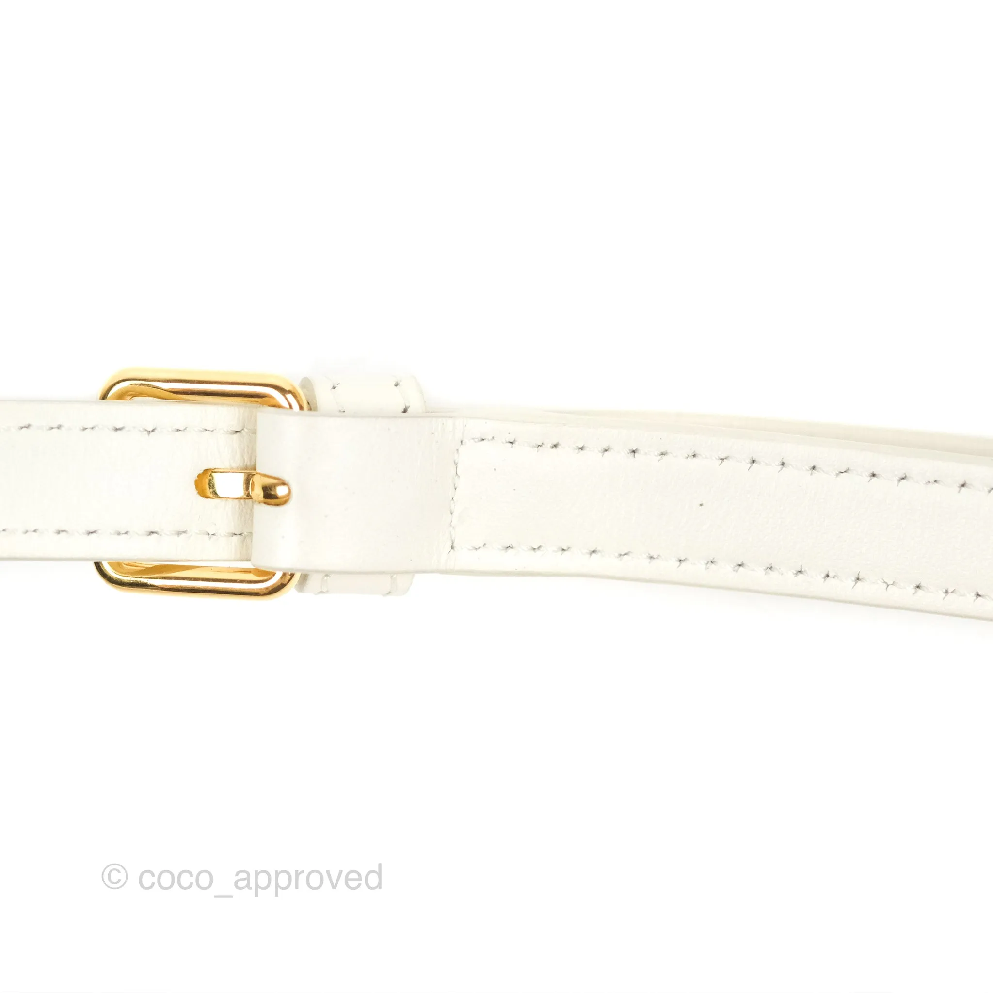 Celine Small Boston Bag White Triomphe Canvas Calfskin