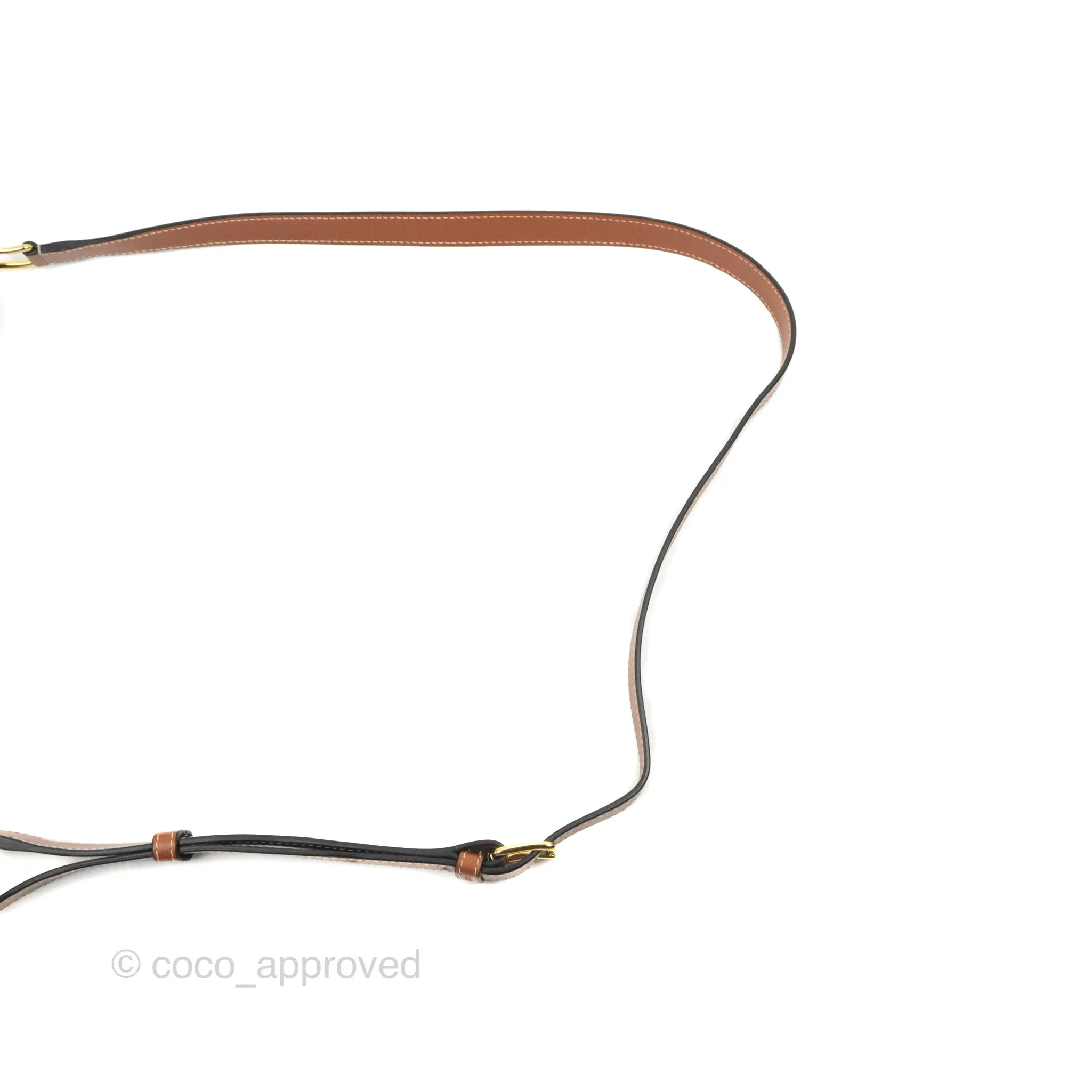Celine Small Bucket Triomphe Canvas Tan Calfskin
