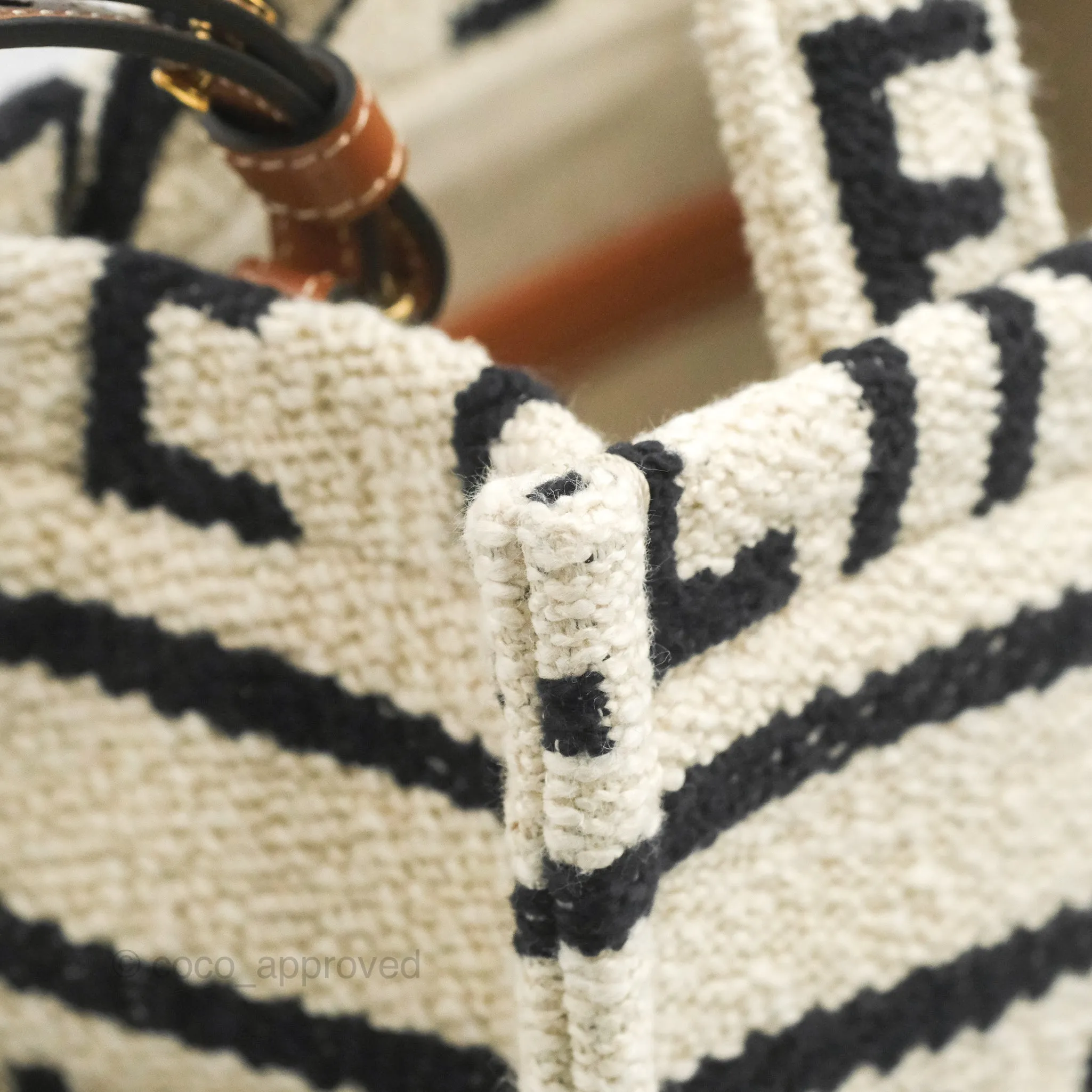 Celine Small Cabas Thais Textile with Celine All-Over White