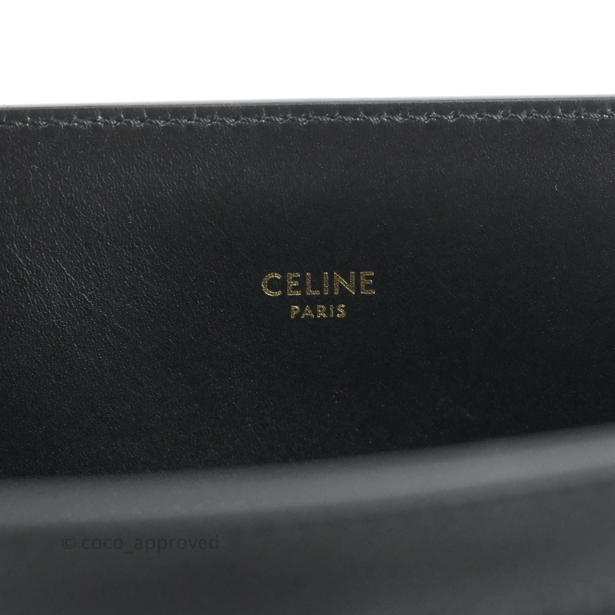 Celine Small Cabas Vertical Tote Black Textlie