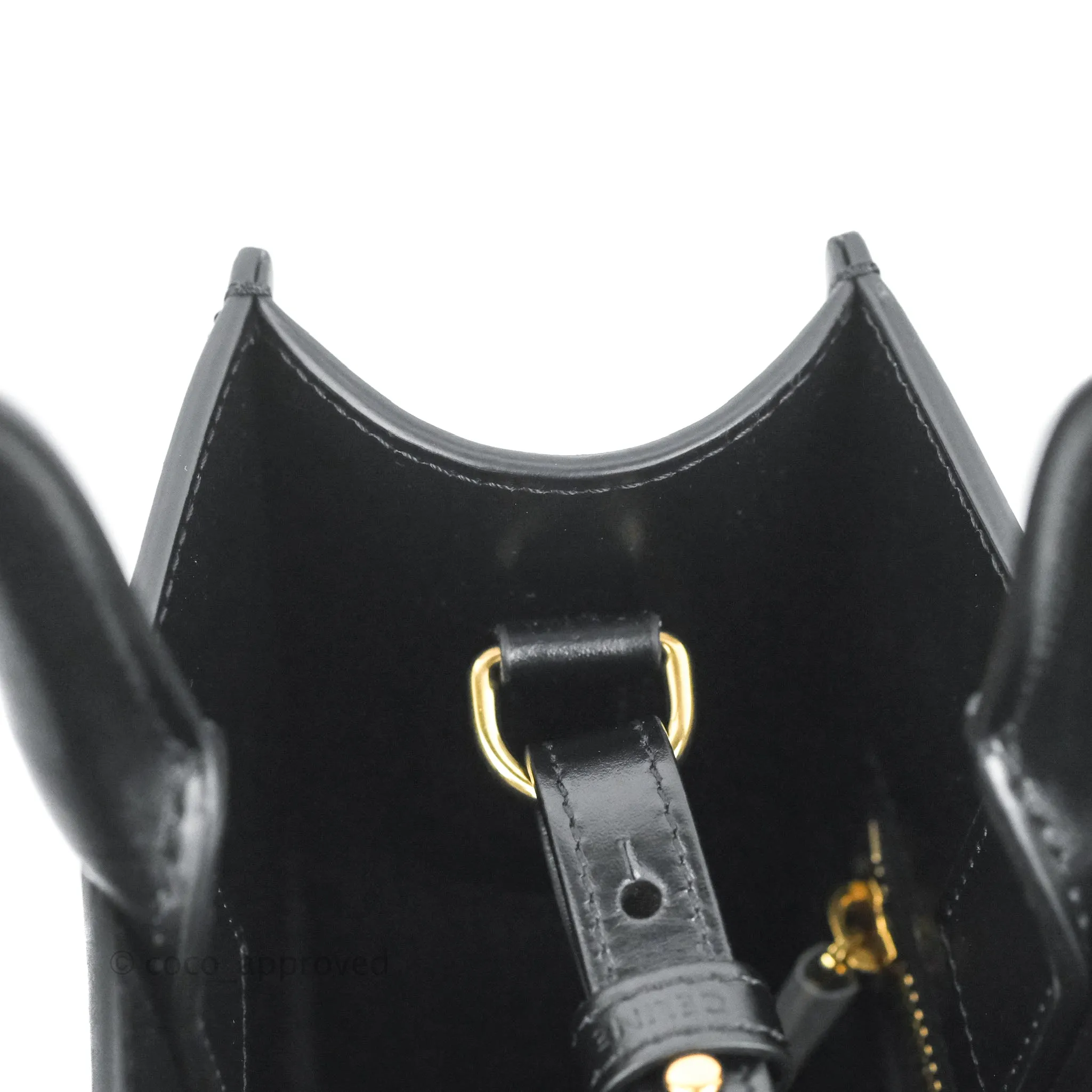 Celine Small Cabas Vertical Tote Black Textlie
