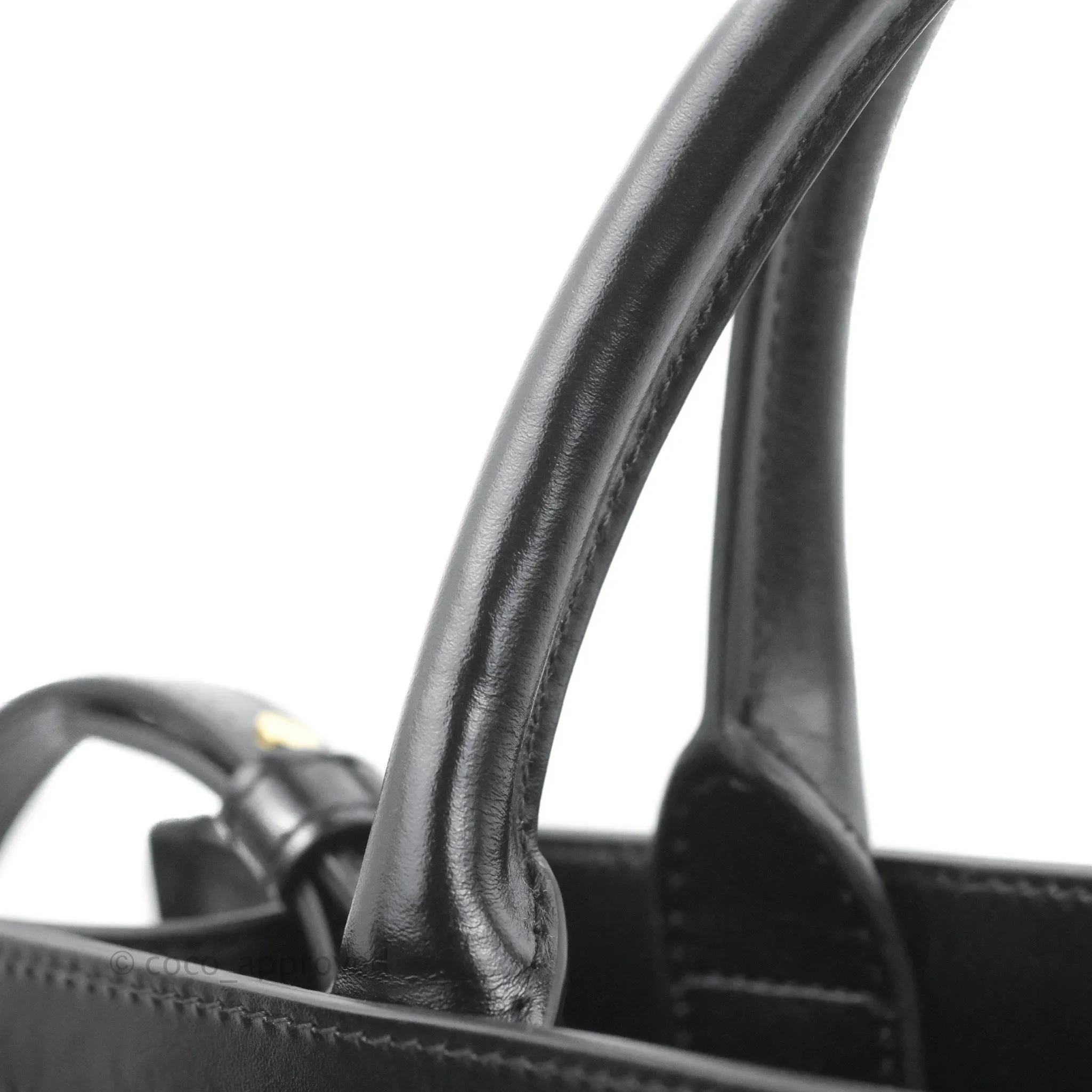 Celine Small Cabas Vertical Tote Black Textlie