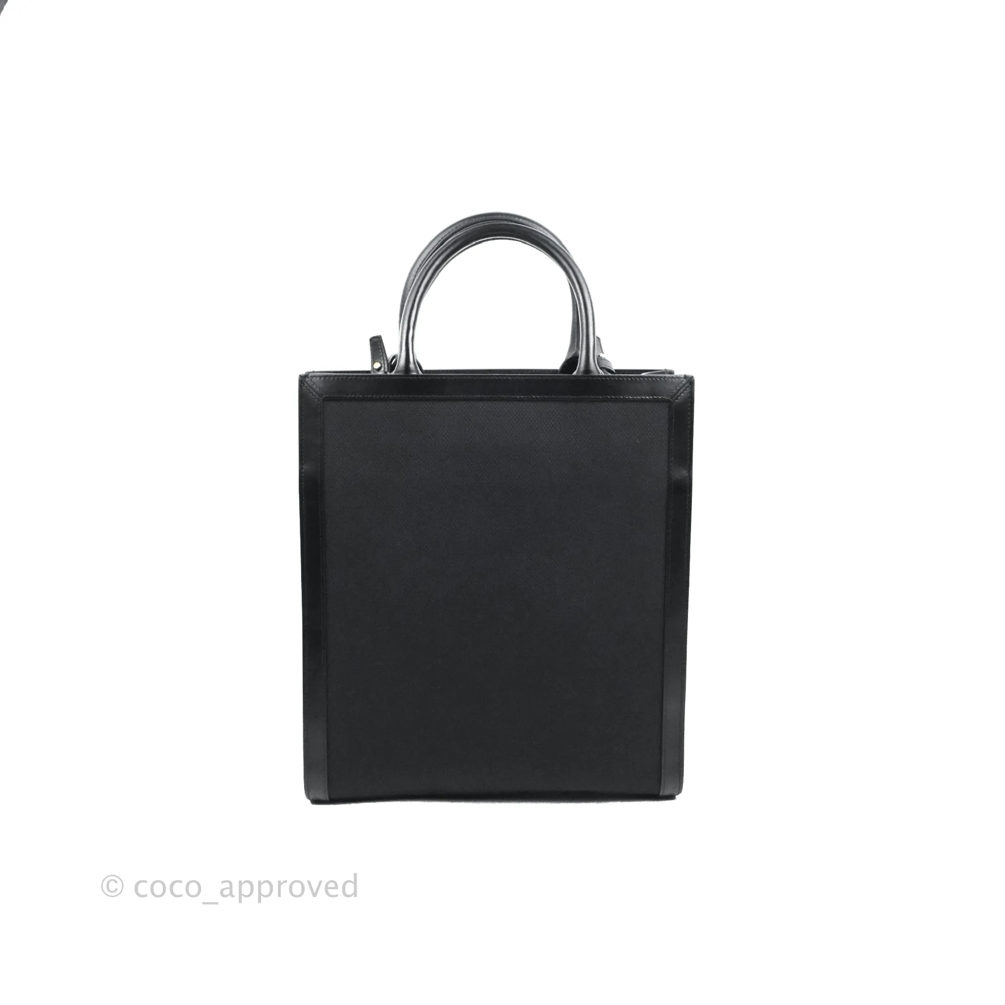 Celine Small Cabas Vertical Tote Black Textlie