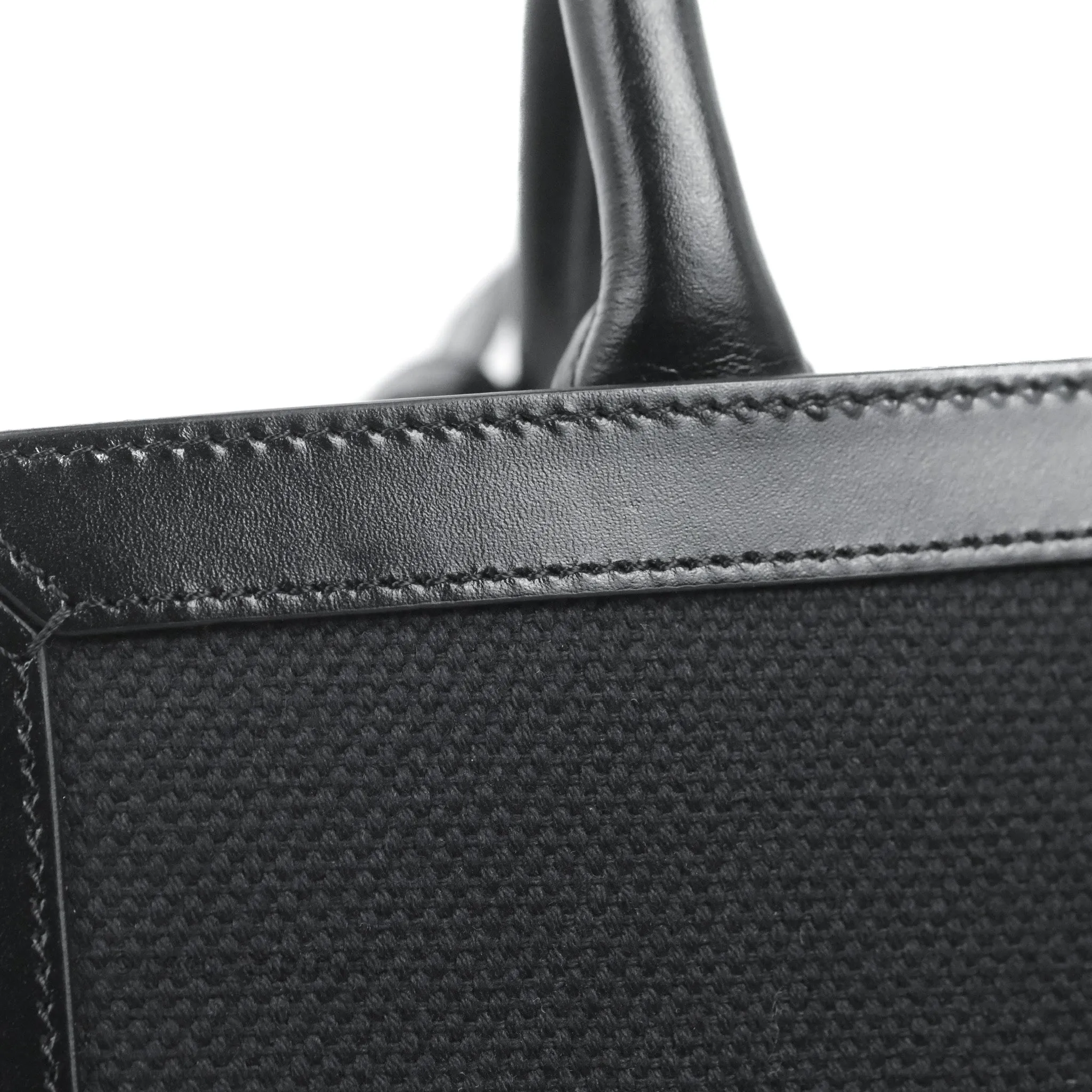 Celine Small Cabas Vertical Tote Black Textlie