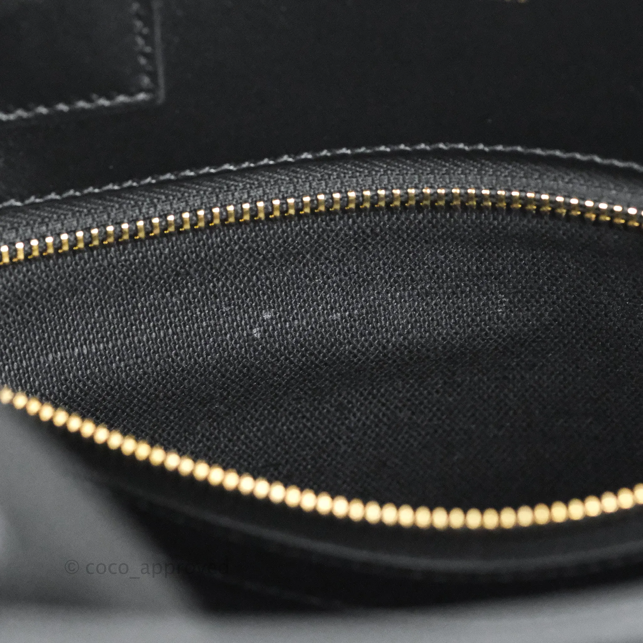 Celine Small Cabas Vertical Tote Black Textlie