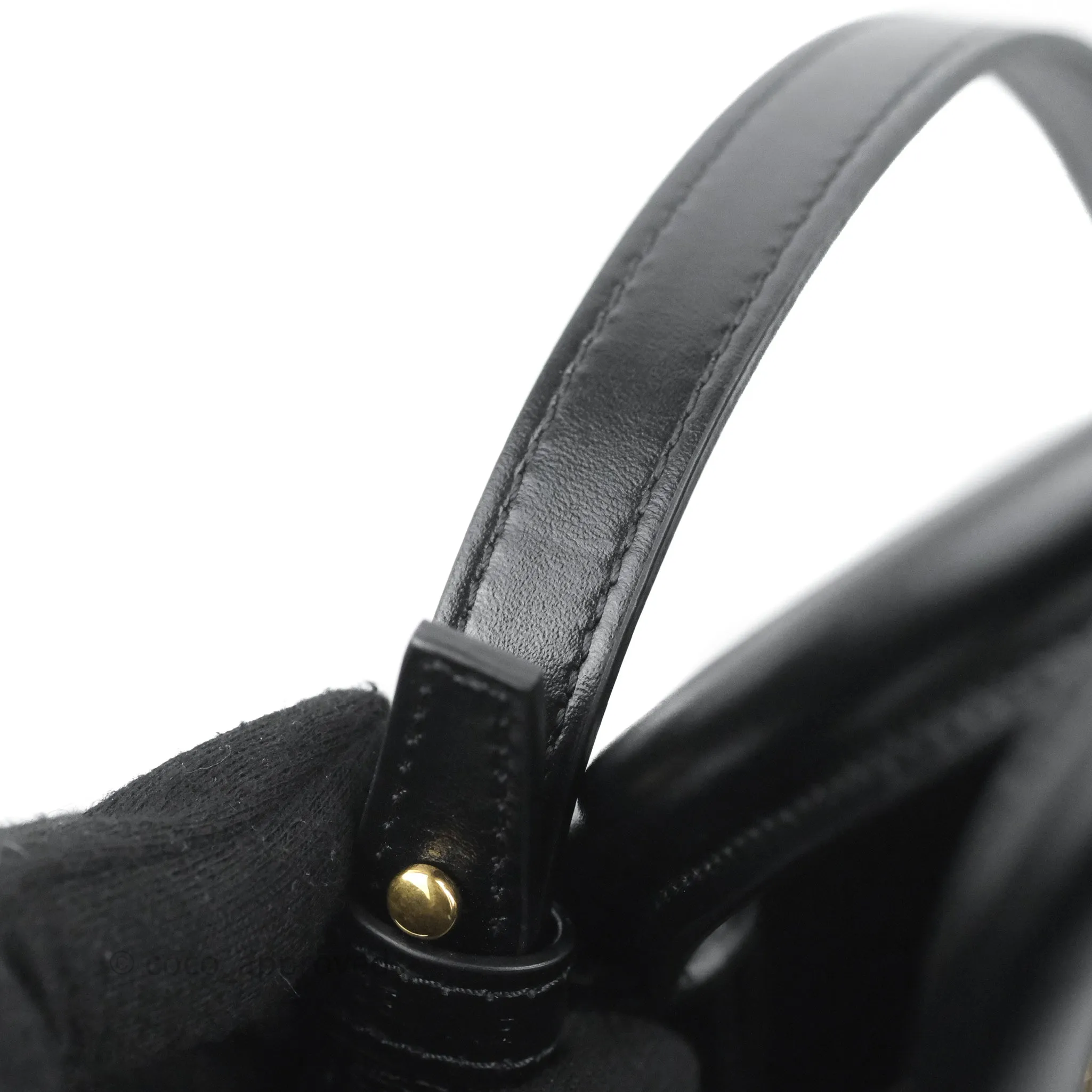 Celine Small Cabas Vertical Tote Black Textlie