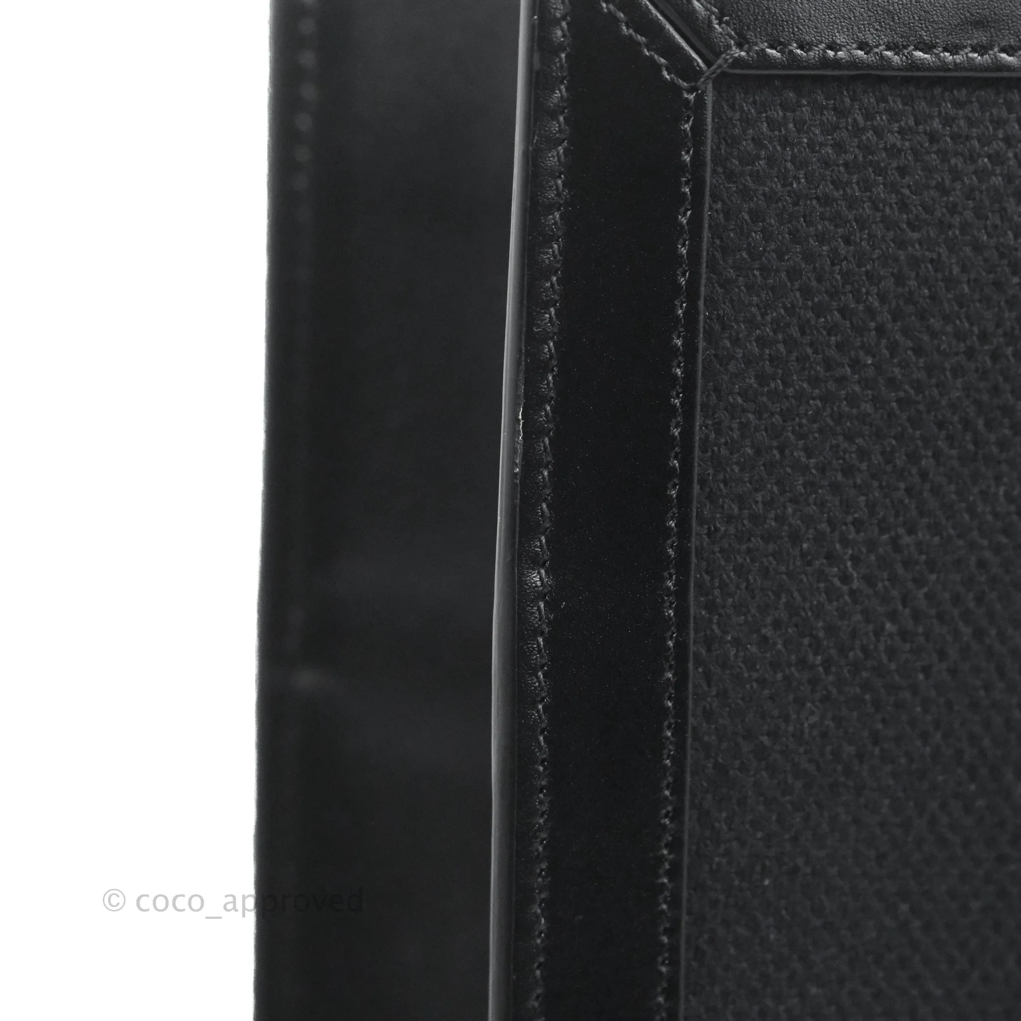 Celine Small Cabas Vertical Tote Black Textlie