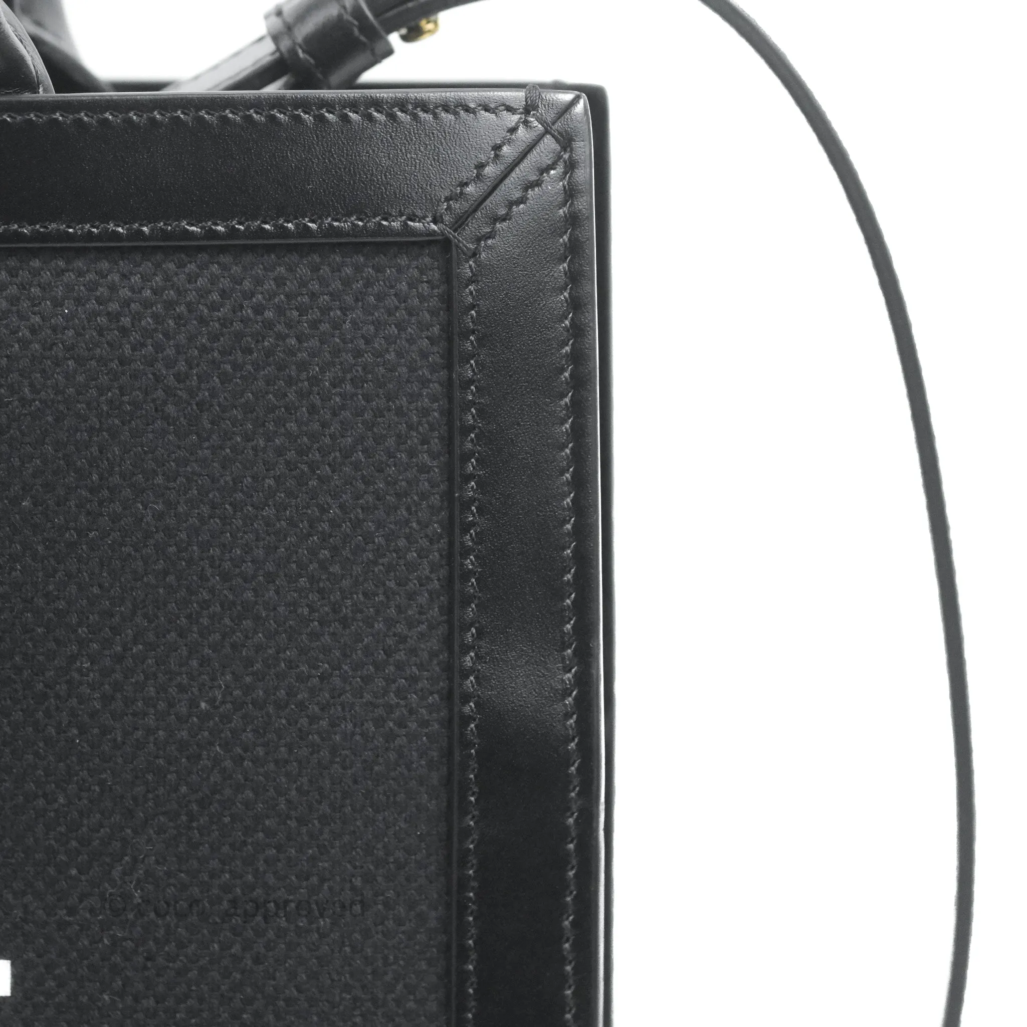 Celine Small Cabas Vertical Tote Black Textlie