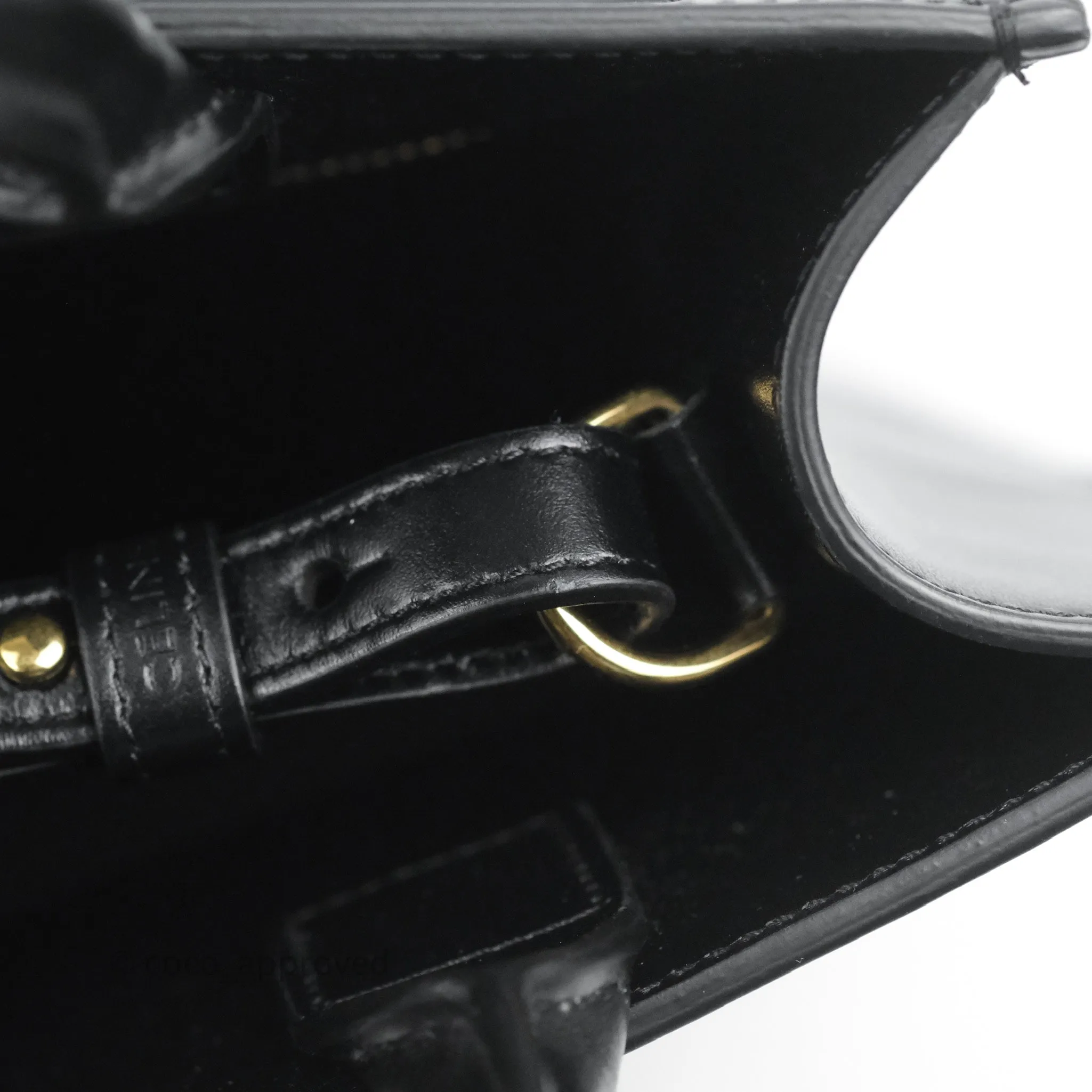 Celine Small Cabas Vertical Tote Black Textlie