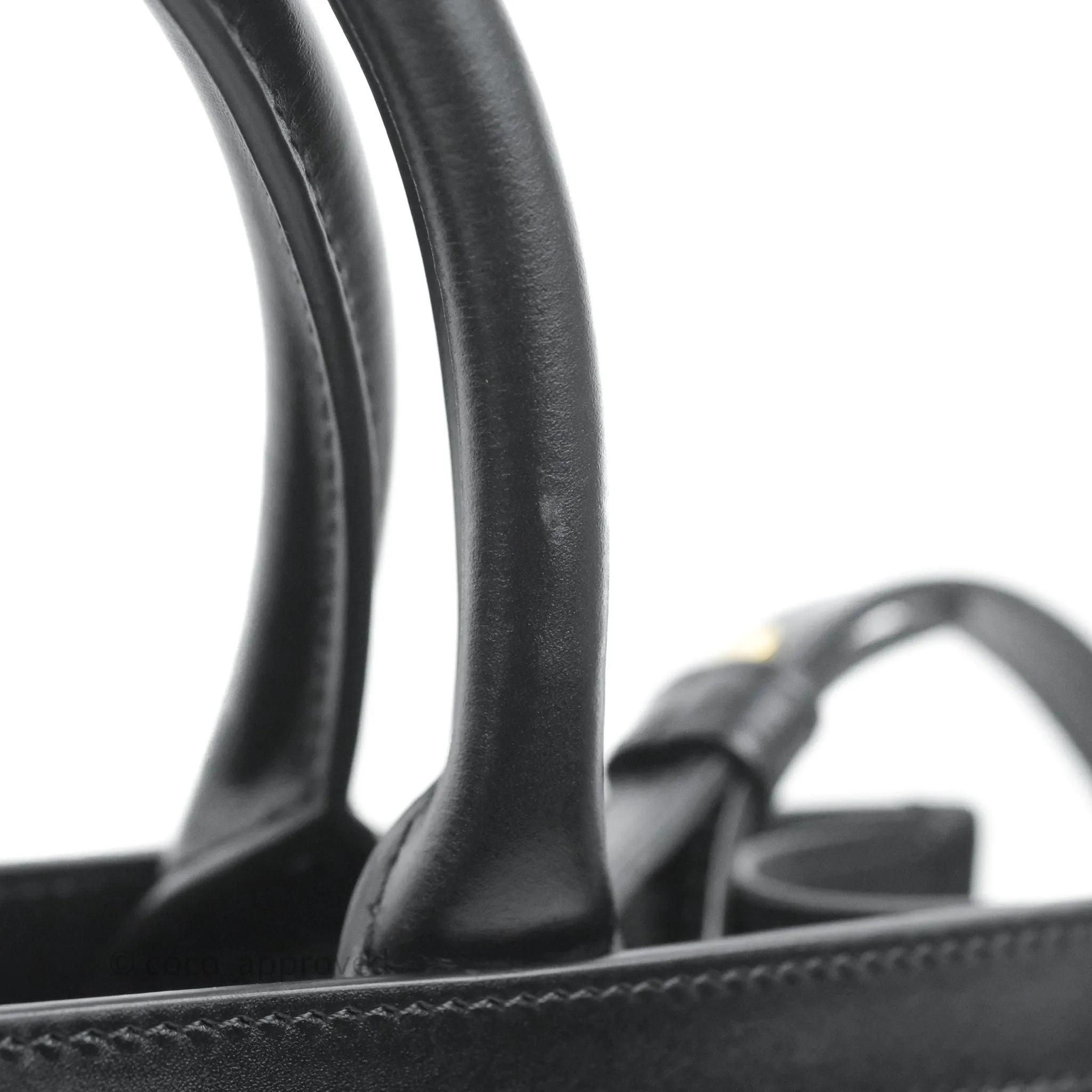 Celine Small Cabas Vertical Tote Black Textlie