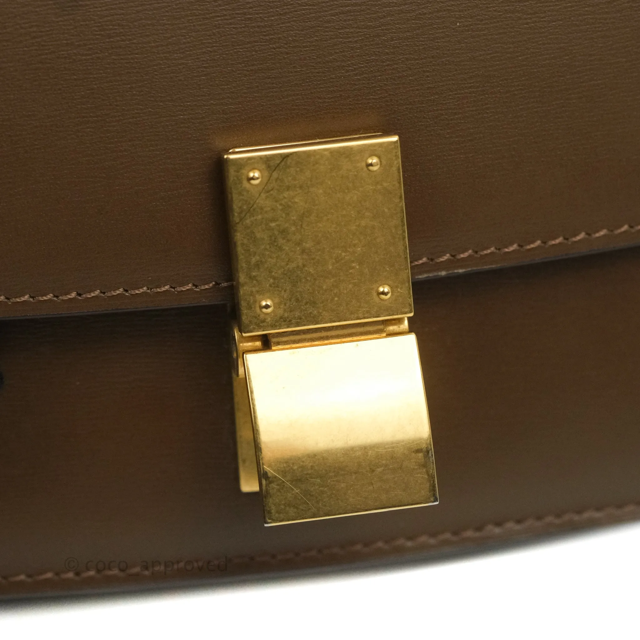 Celine Small Classic Box Flap Caramel Calfskin