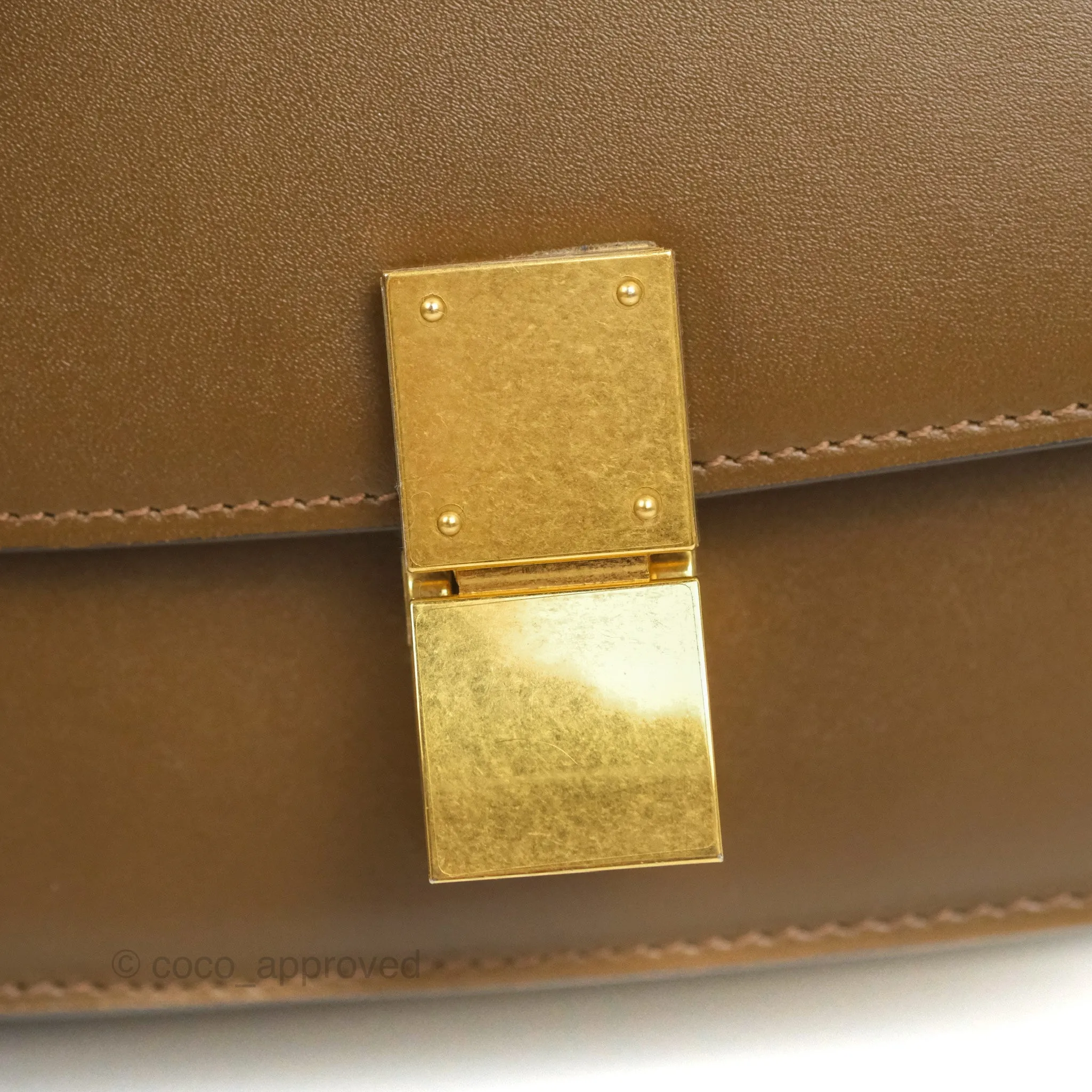 Celine Small Classic Box Flap Caramel Calfskin