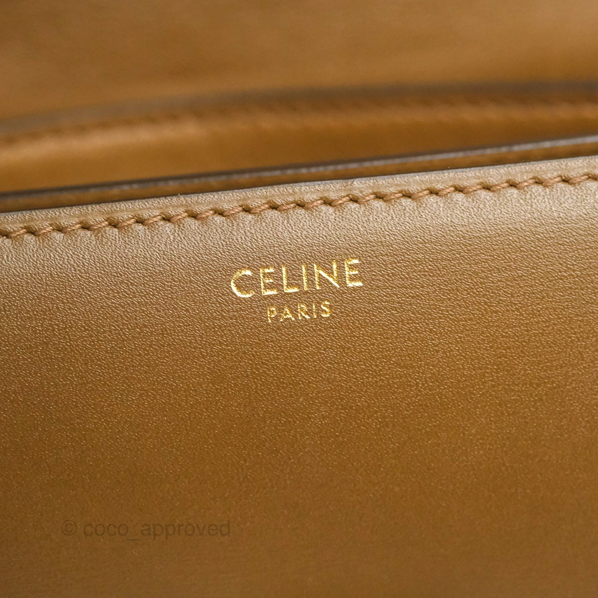 Celine Small Classic Box Flap Caramel Calfskin