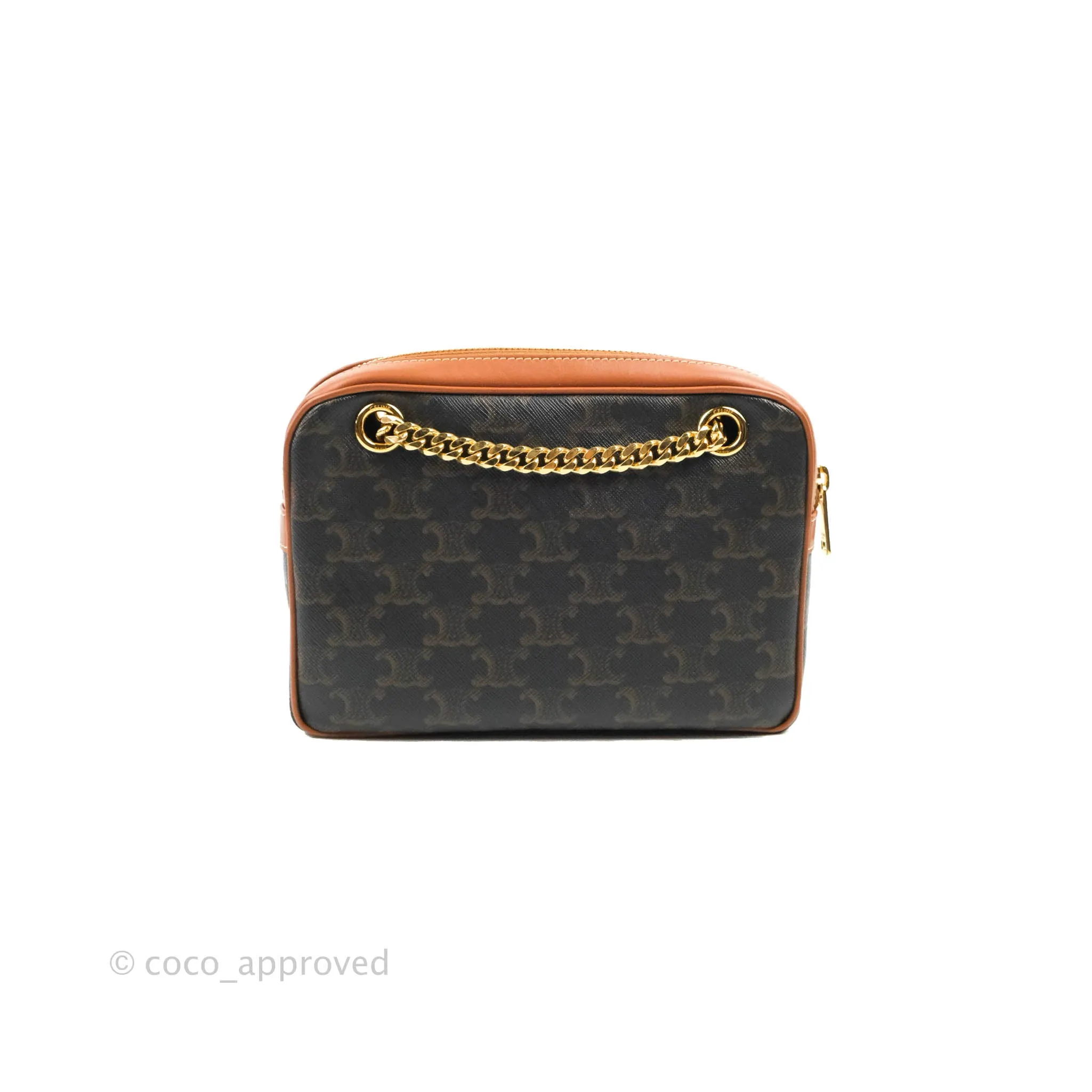 Celine Small Patapans in Triomphe Canvas Tan