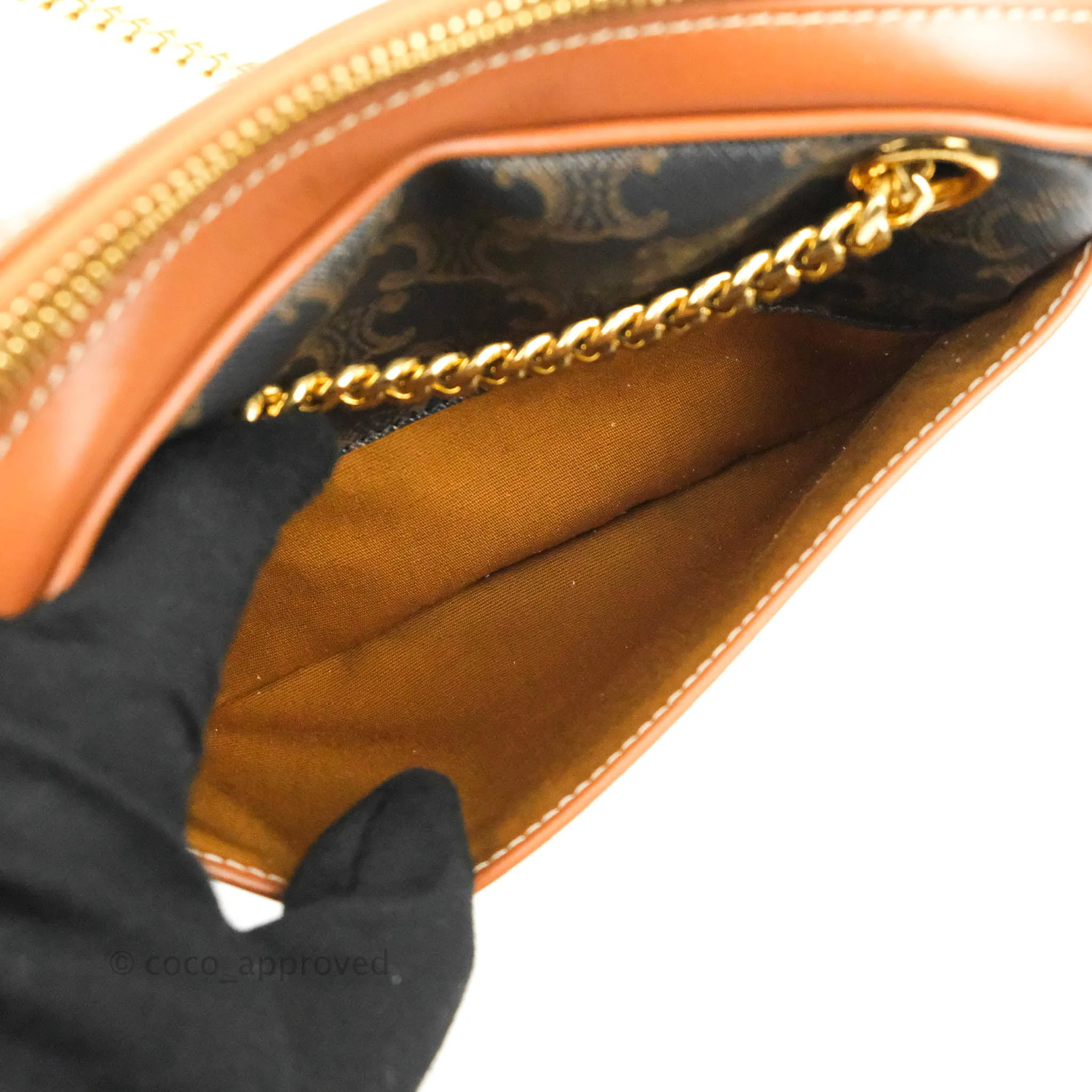 Celine Small Patapans in Triomphe Canvas Tan