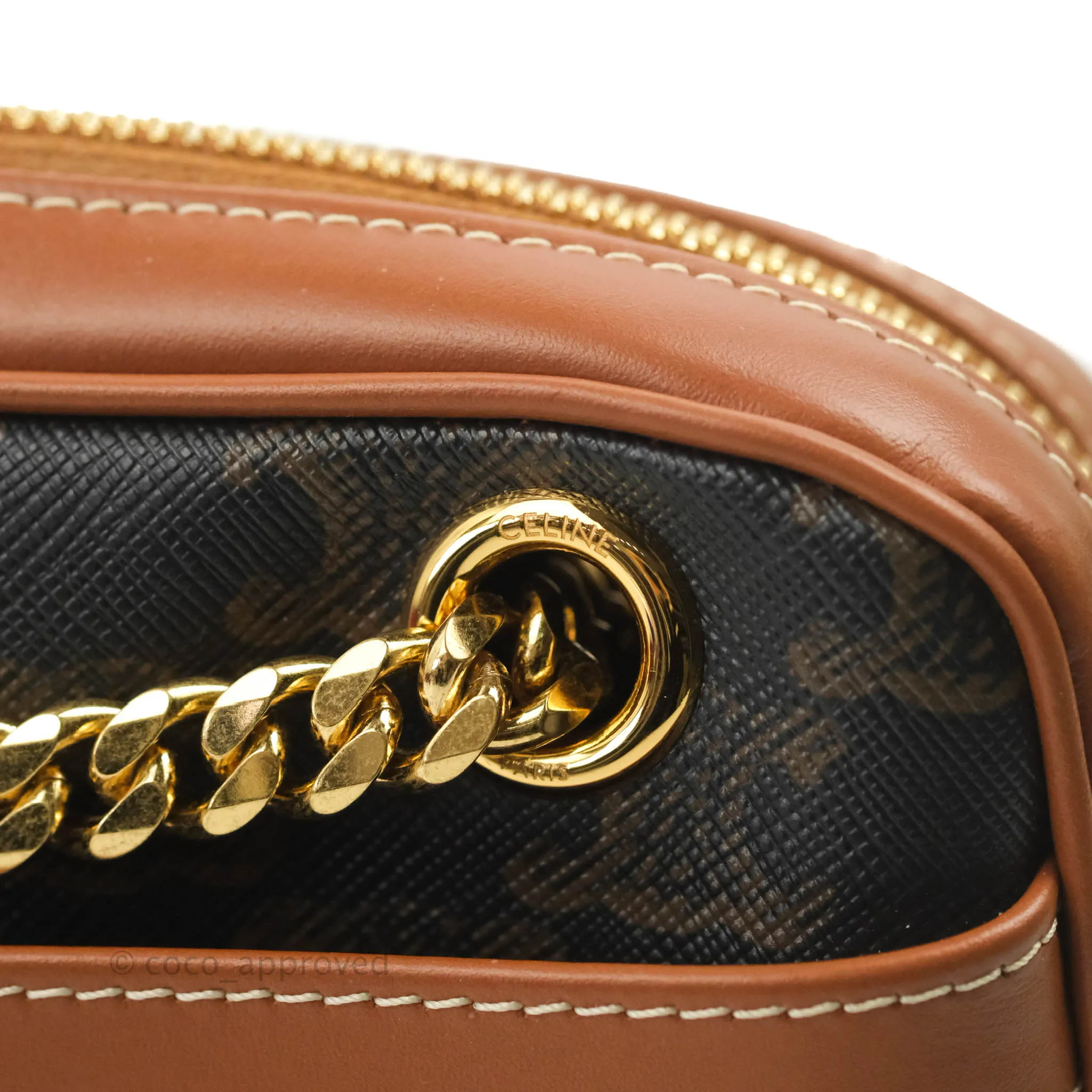 Celine Small Patapans in Triomphe Canvas Tan