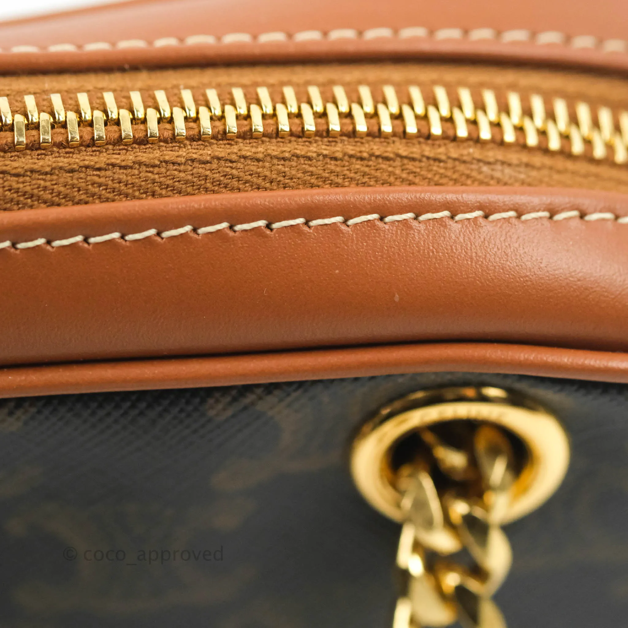 Celine Small Patapans in Triomphe Canvas Tan