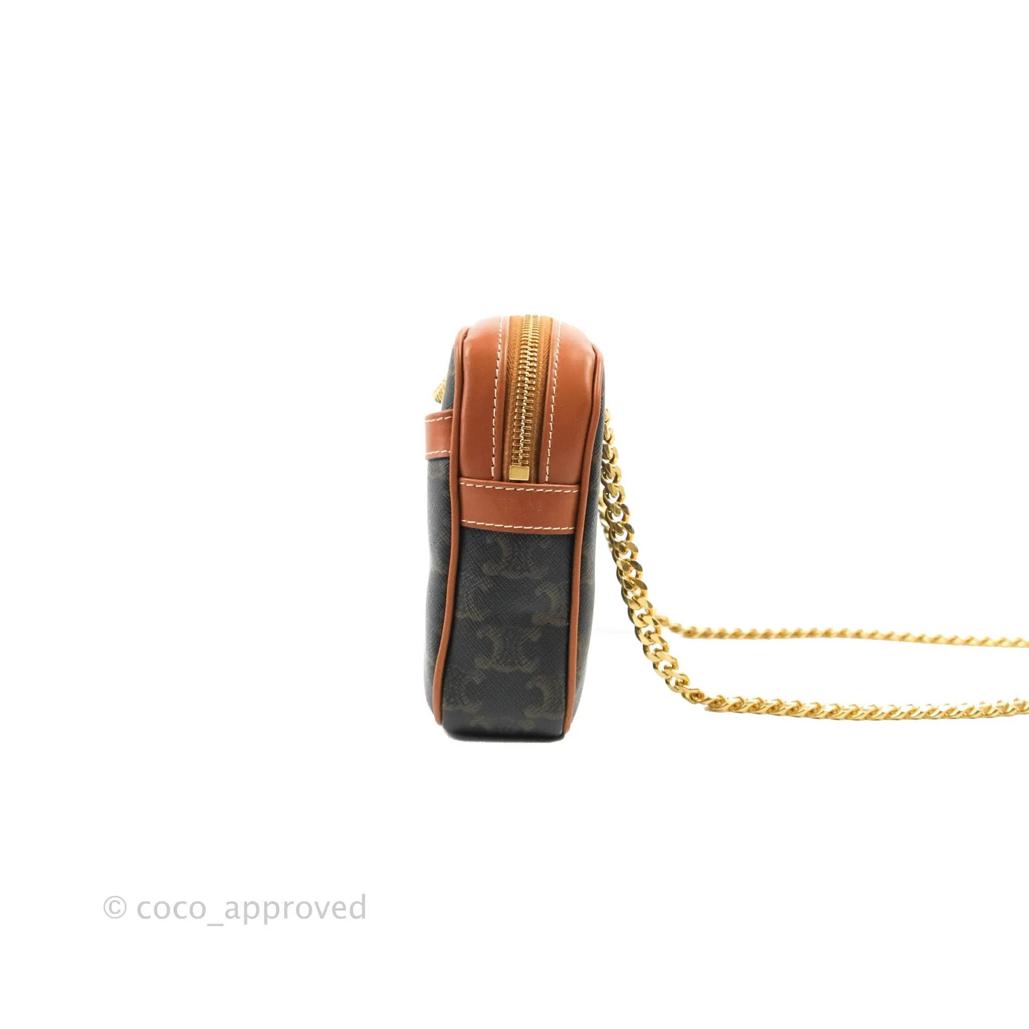 Celine Small Patapans in Triomphe Canvas Tan
