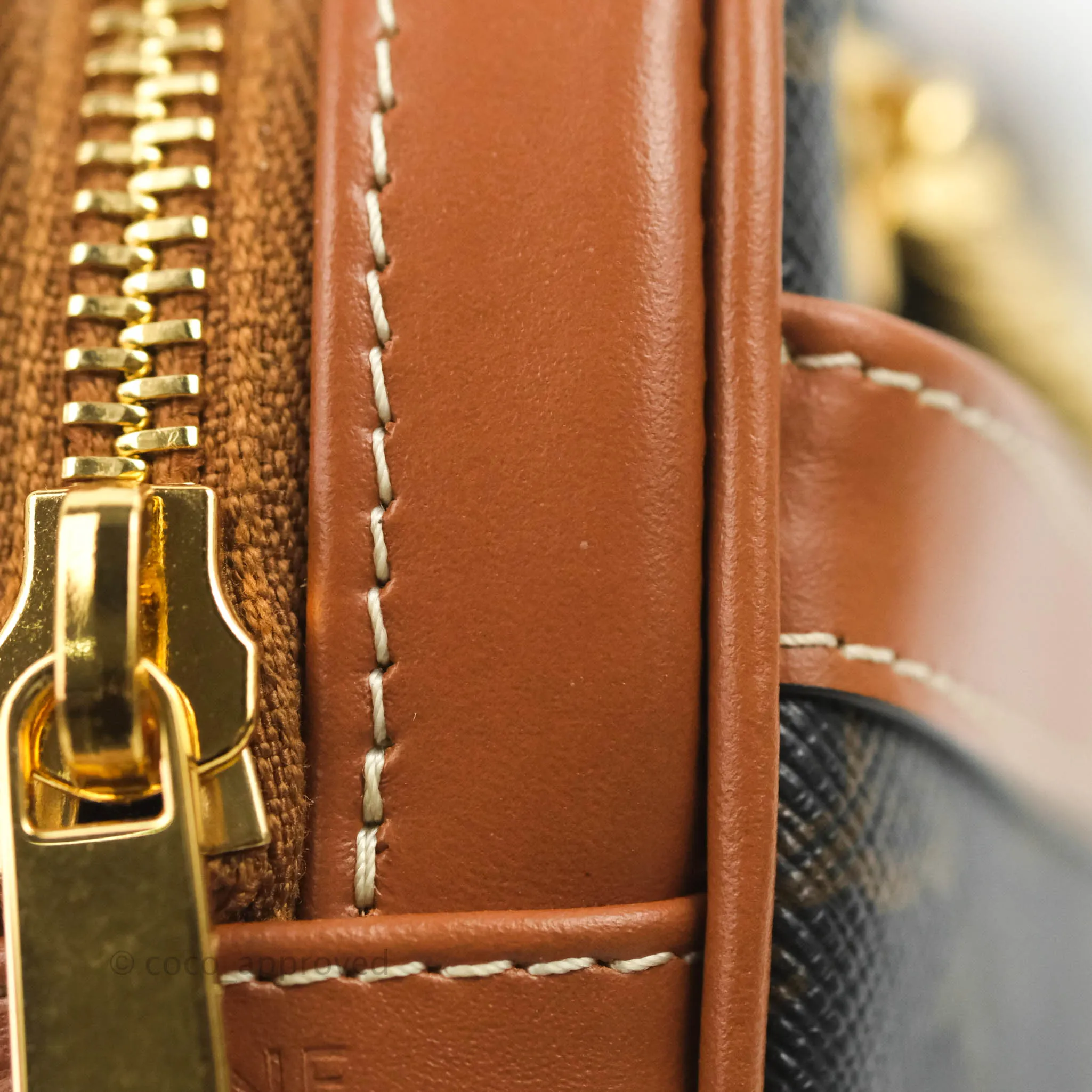 Celine Small Patapans in Triomphe Canvas Tan