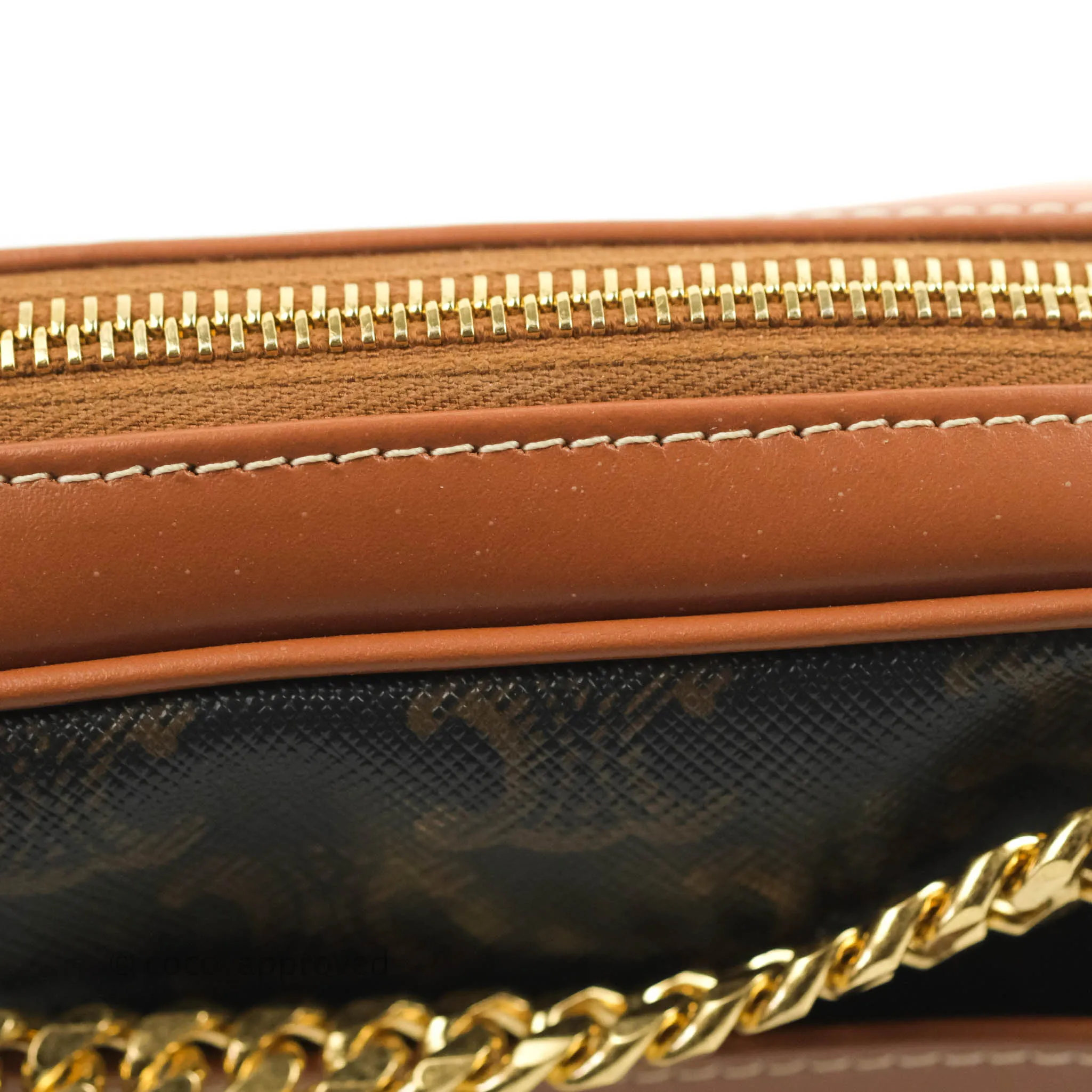 Celine Small Patapans in Triomphe Canvas Tan