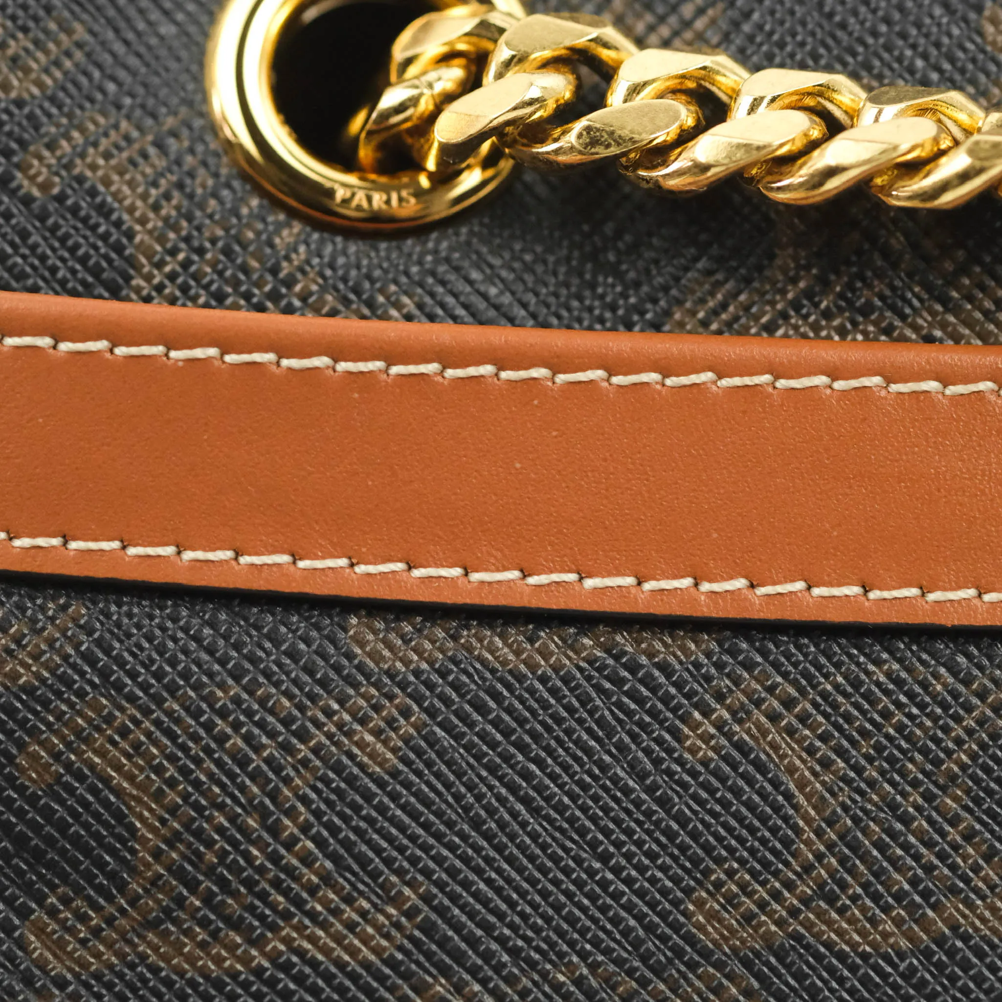 Celine Small Patapans in Triomphe Canvas Tan