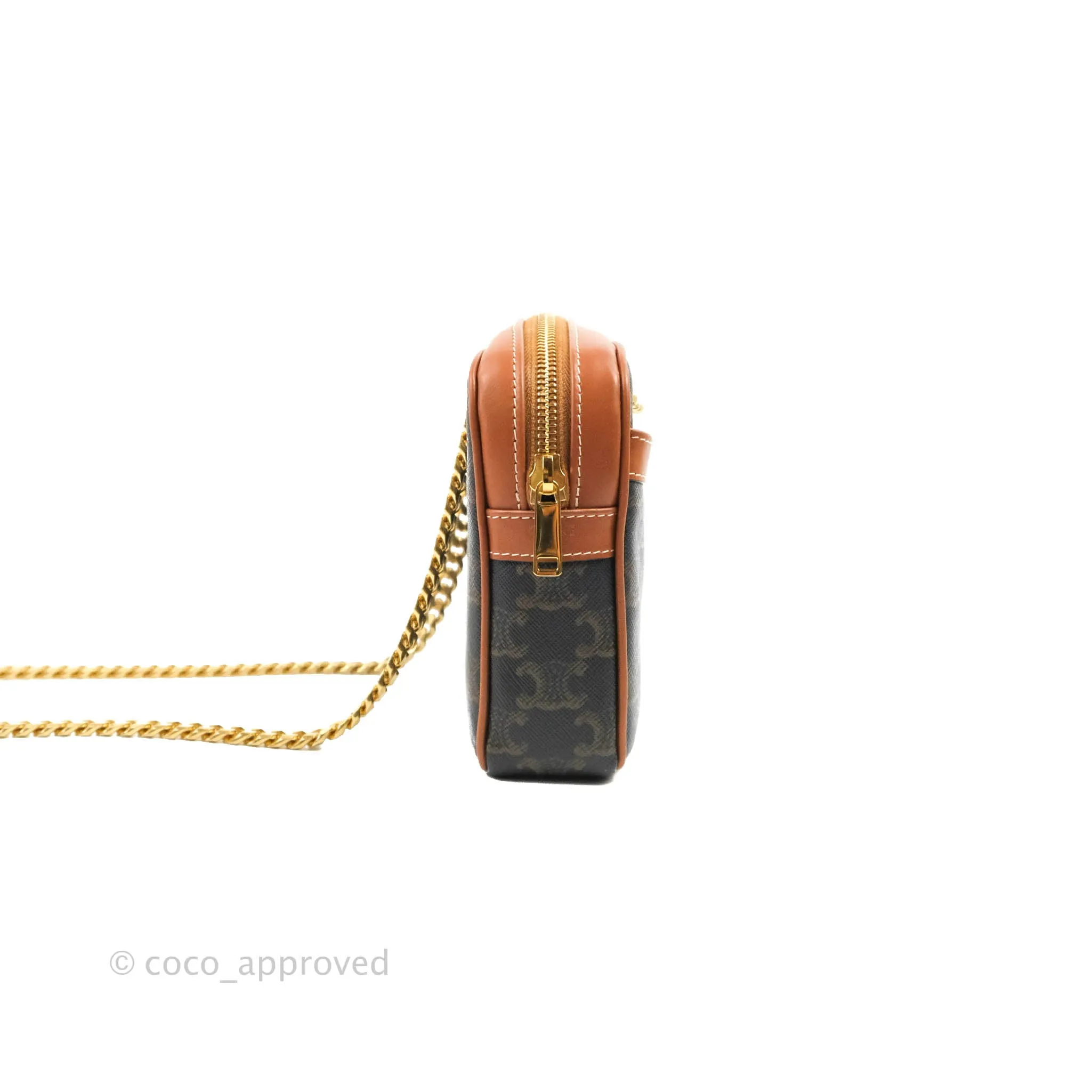 Celine Small Patapans in Triomphe Canvas Tan