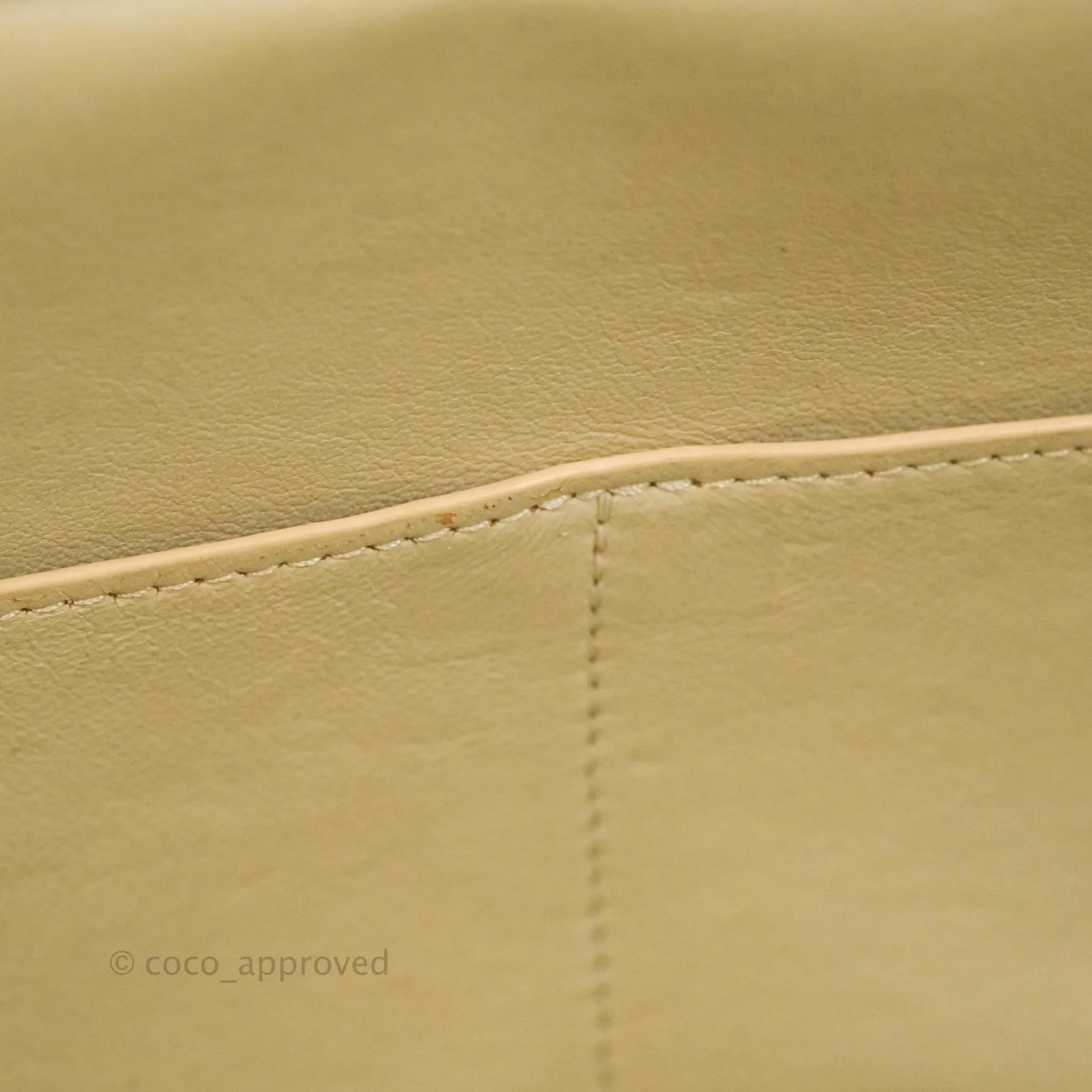 Celine Small Sleek Calfskin Tri-Color Trapeze Ivory
