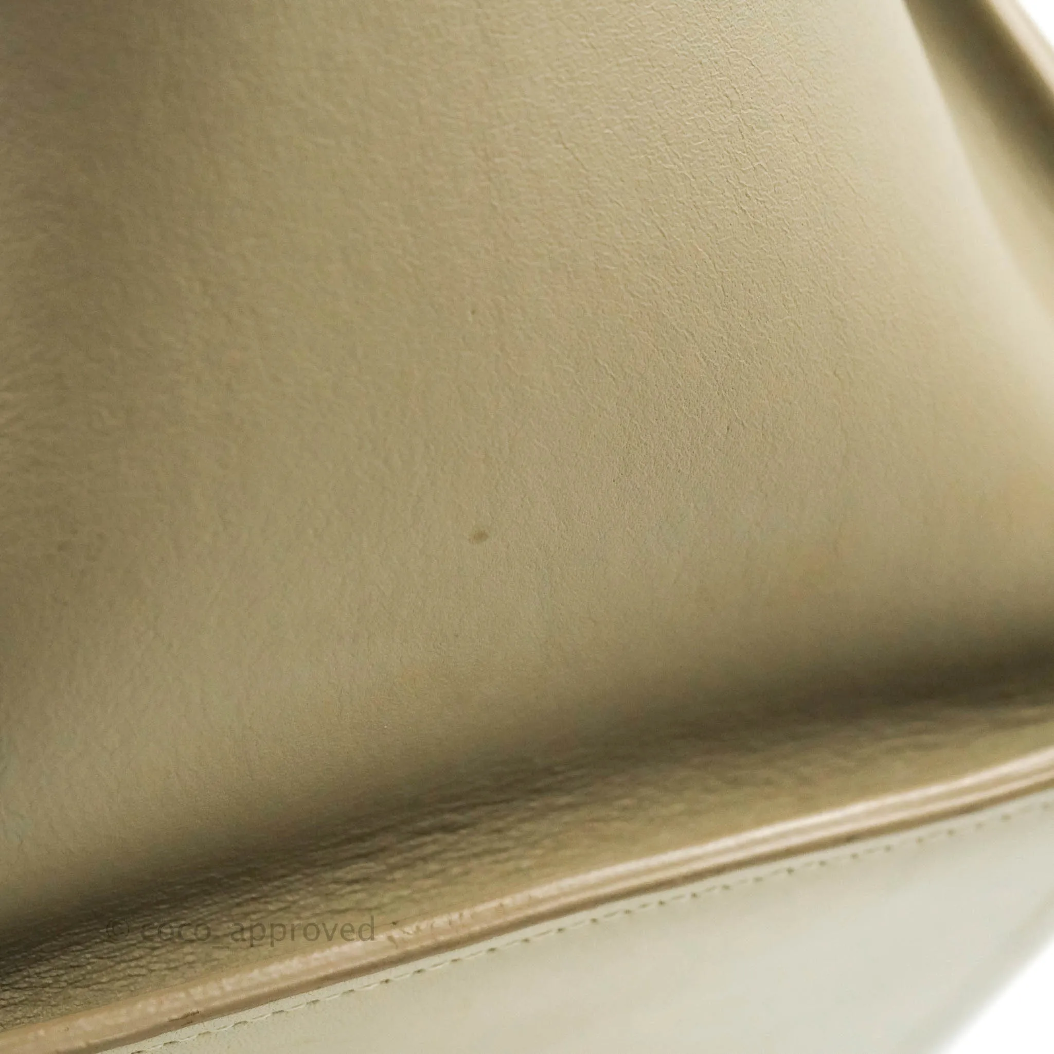 Celine Small Sleek Calfskin Tri-Color Trapeze Ivory