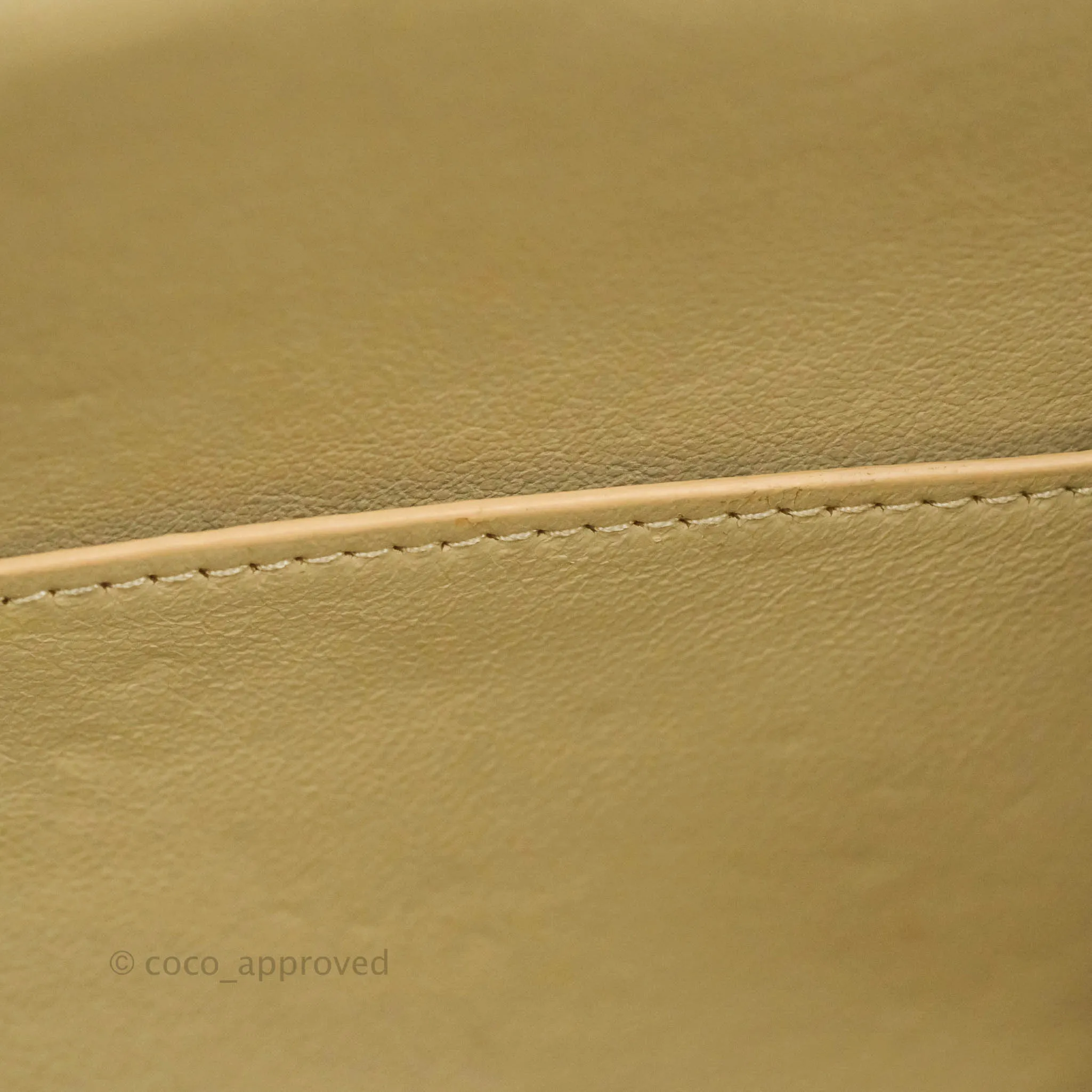 Celine Small Sleek Calfskin Tri-Color Trapeze Ivory