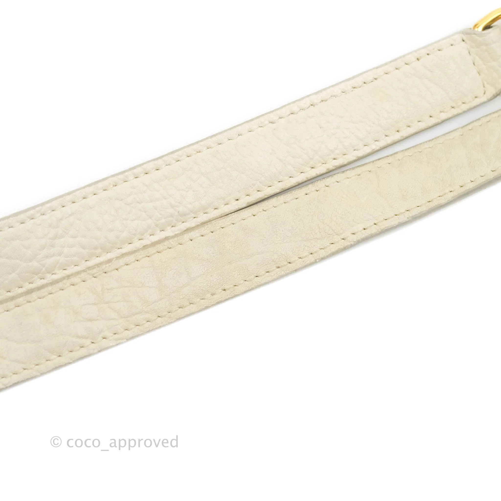 Celine Small Sleek Calfskin Tri-Color Trapeze Ivory