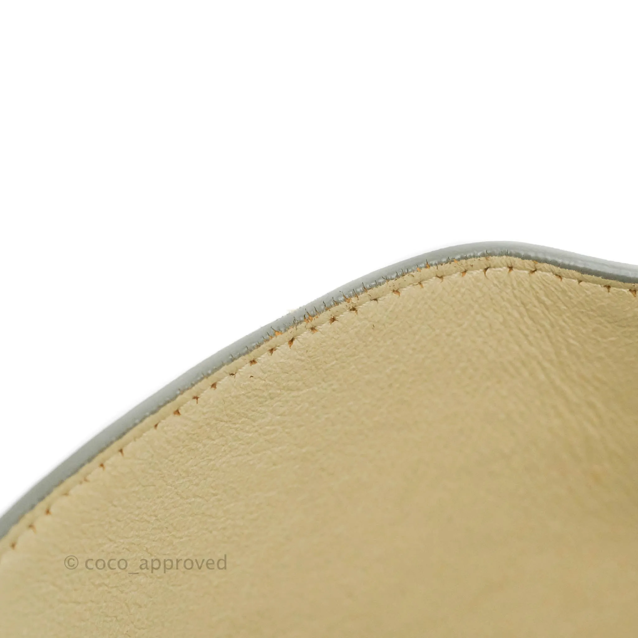 Celine Small Sleek Calfskin Tri-Color Trapeze Ivory