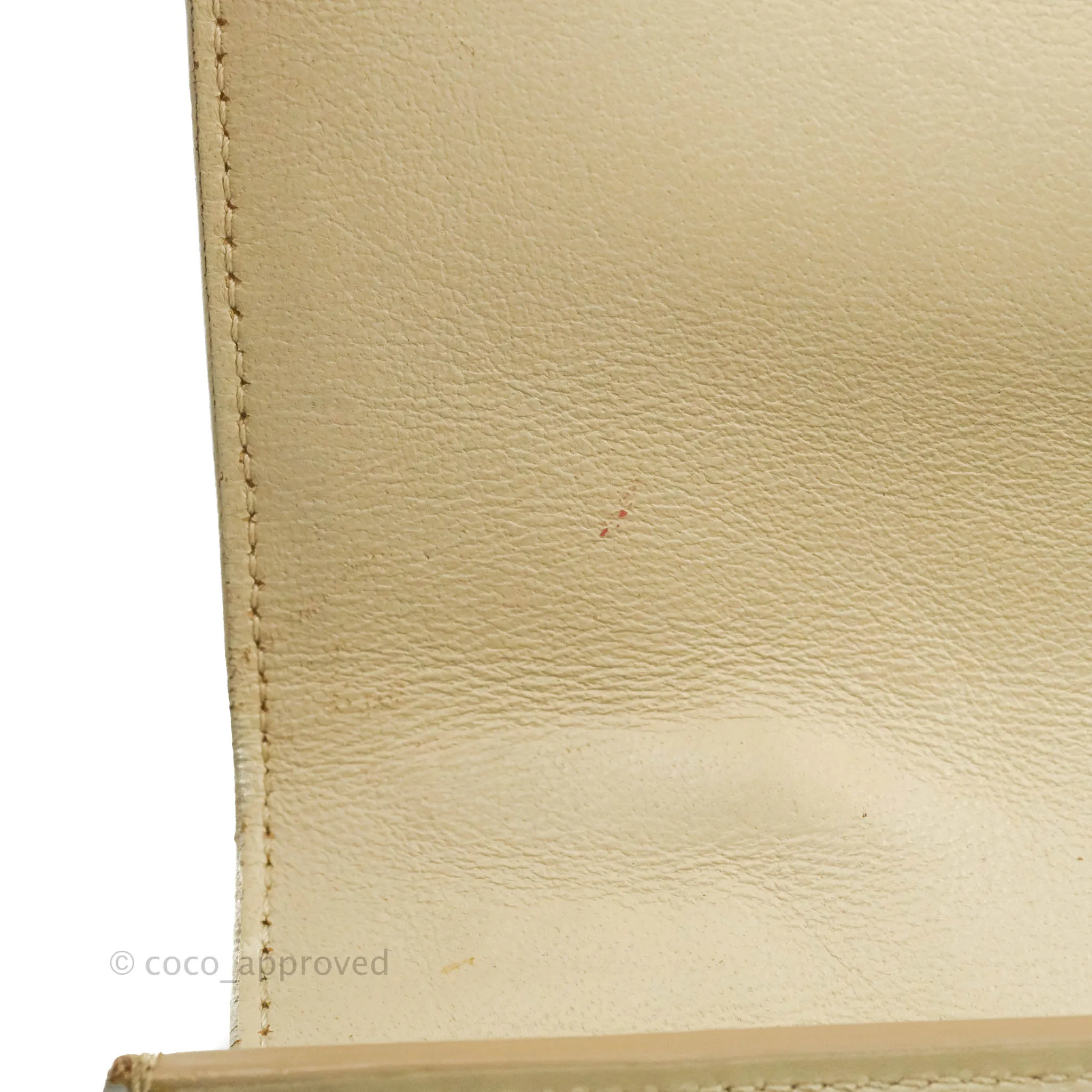 Celine Small Sleek Calfskin Tri-Color Trapeze Ivory