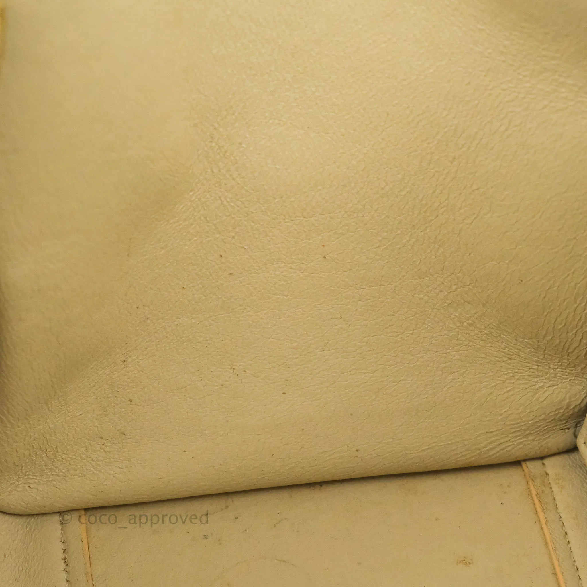 Celine Small Sleek Calfskin Tri-Color Trapeze Ivory